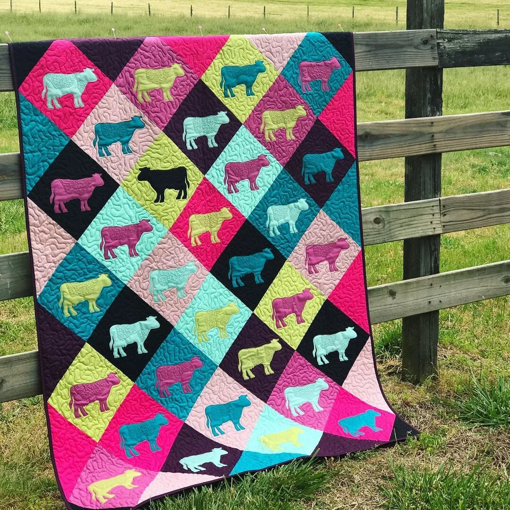 Free Printable Cow Quilt Pattern
