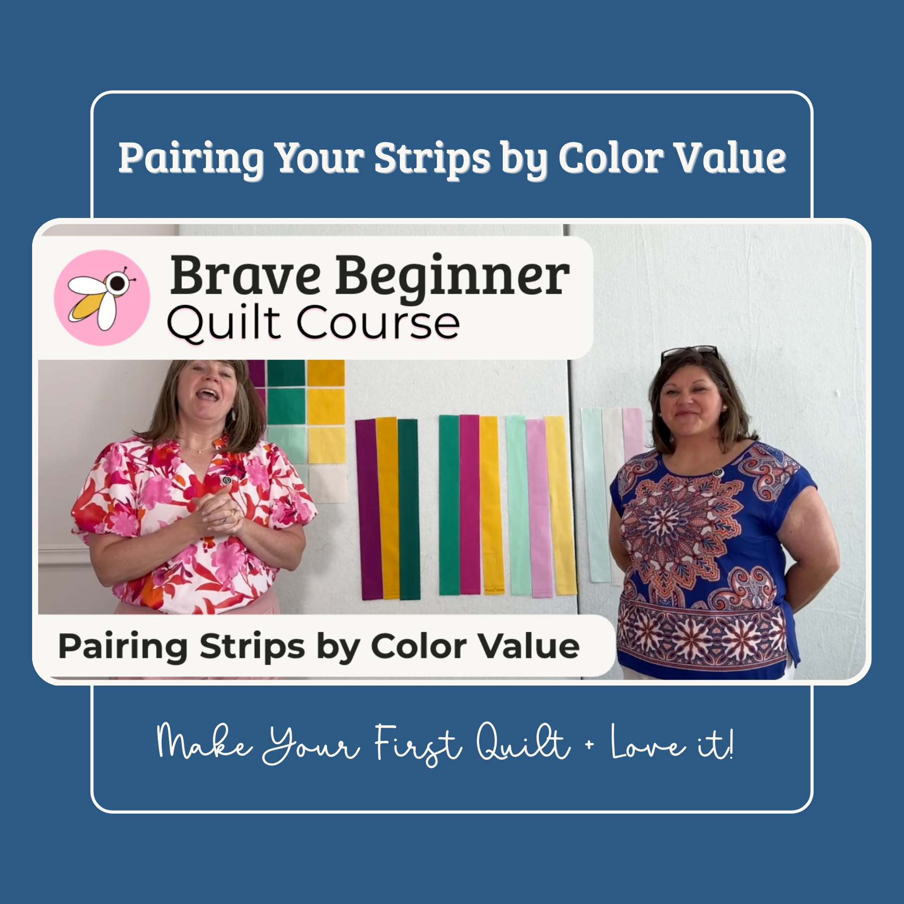 How to Pair Quilt Fabrics by Color Value (Brave Beginner Quilt Course)