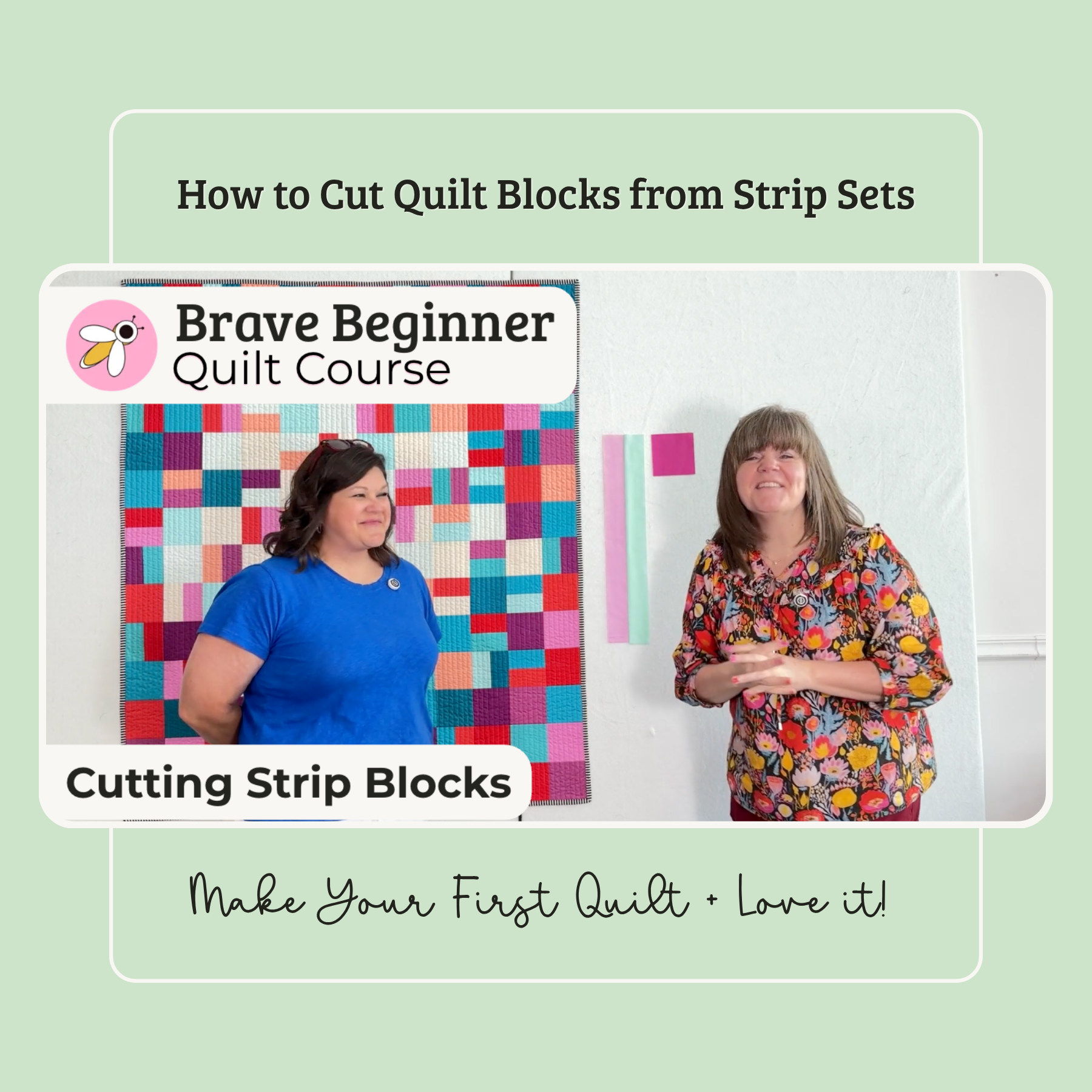 How to Cut Quilt Blocks from Strip Sets (And Get That Seam Centered Every Time)