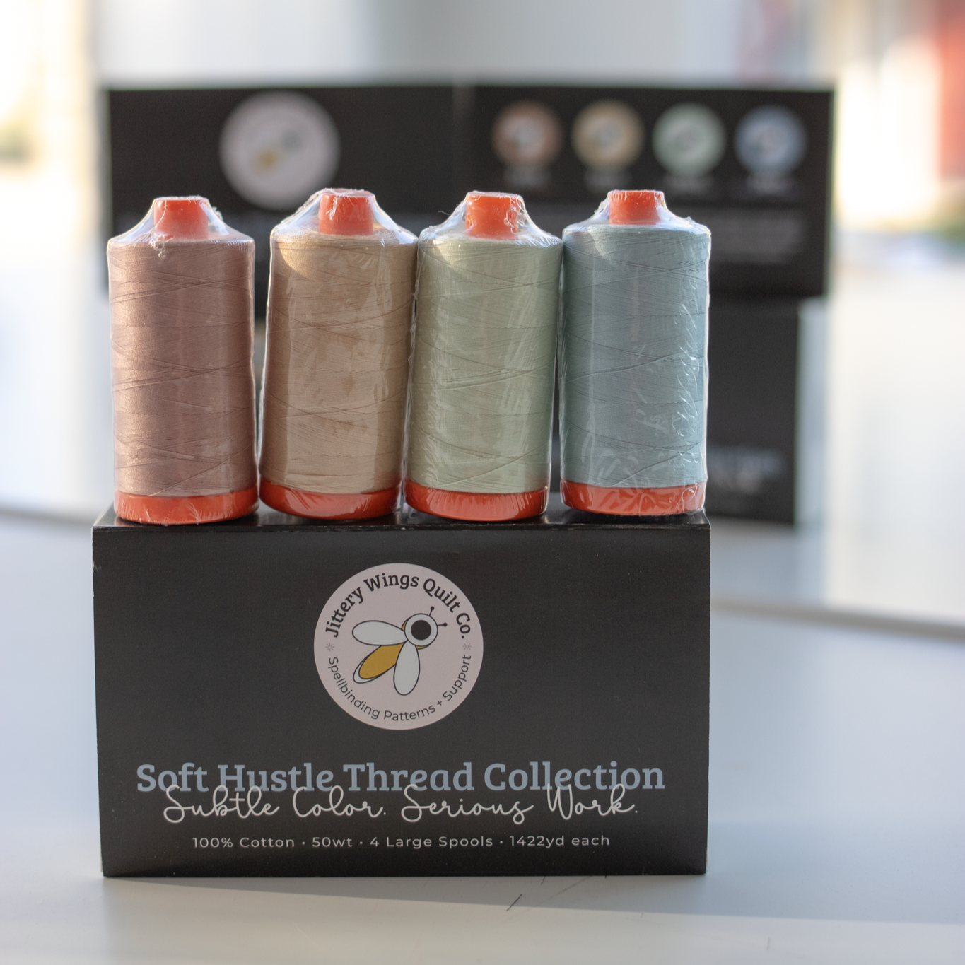 Soft Hustle Thread Collection by Jittery Wings Quilt Co.