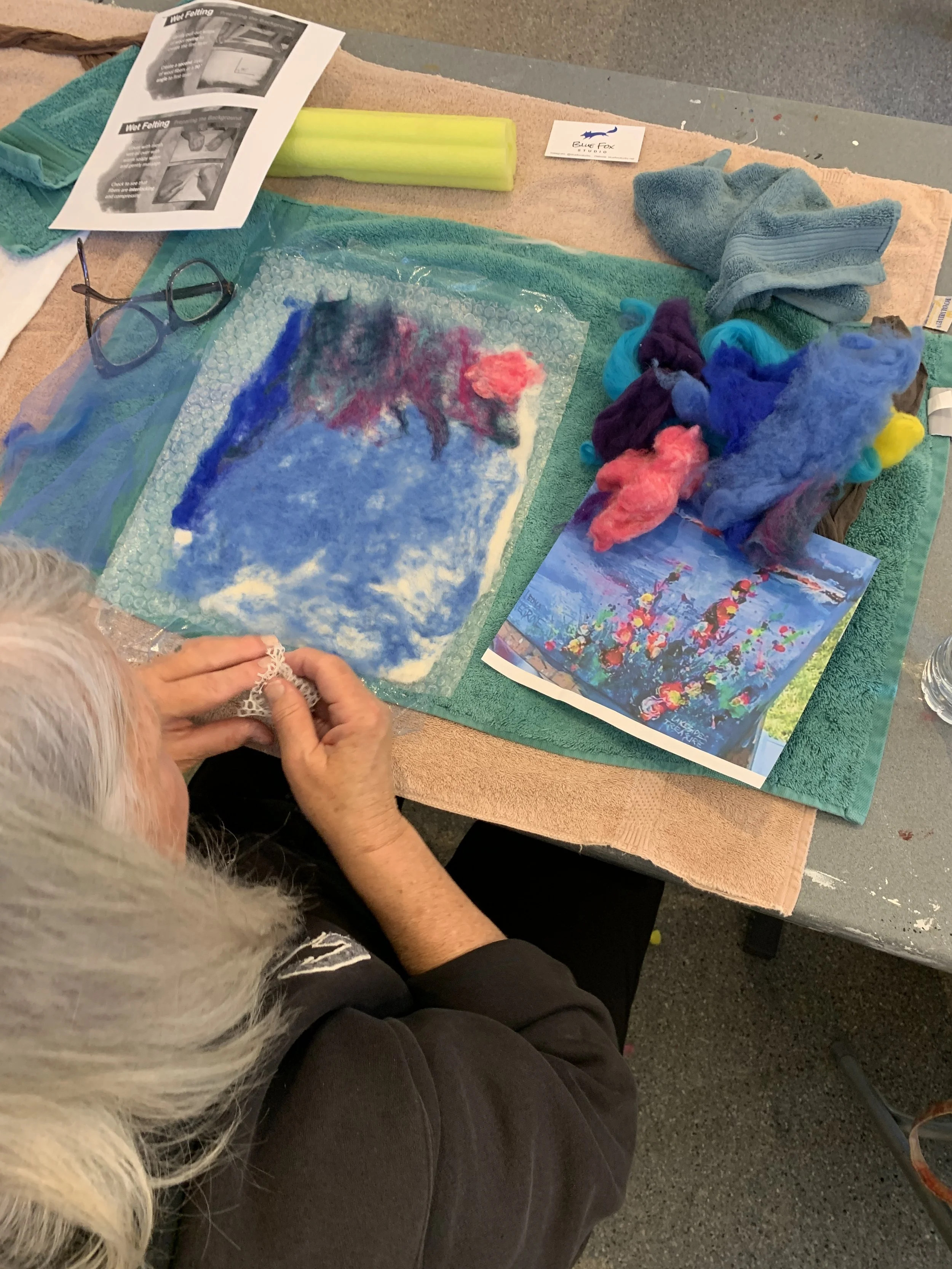 Wet Felt process - flower garden.JPG