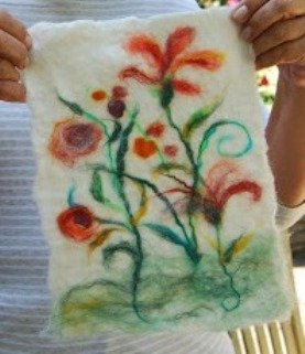 Floral Wet Felting sample.jpg