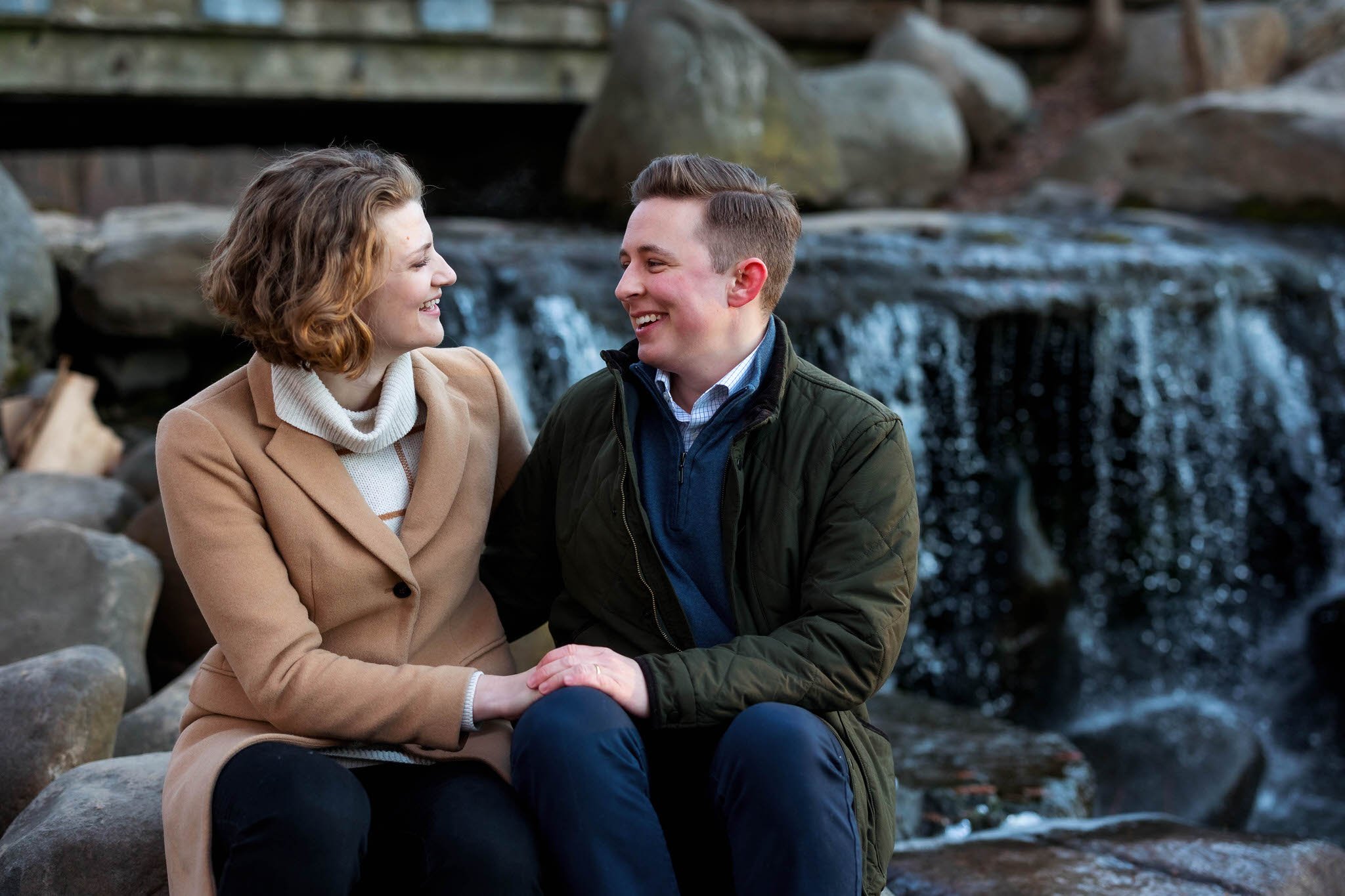 winter prospect park engagement session