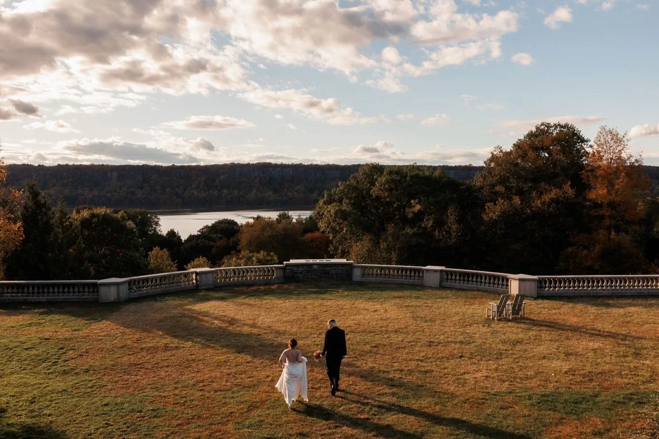 A warm, beautiful fall day and perfect backdrop for an intimate elopement at @wavehill.