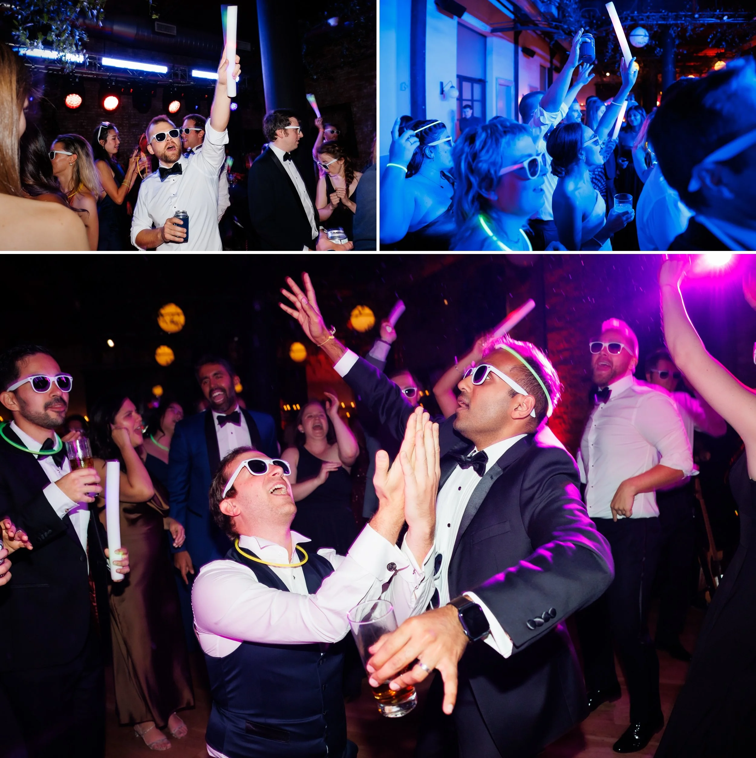  Guests dance to a wedding band 