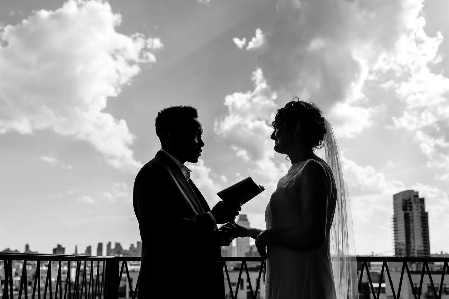 Private vows on the terrace before a full ceremony. I love seeing couples take moments throughout the wedding day to focus on each other, find pockets of connection, spend quality time with their VIPs. It doesn&rsquo;t have to be a rush from one sche
