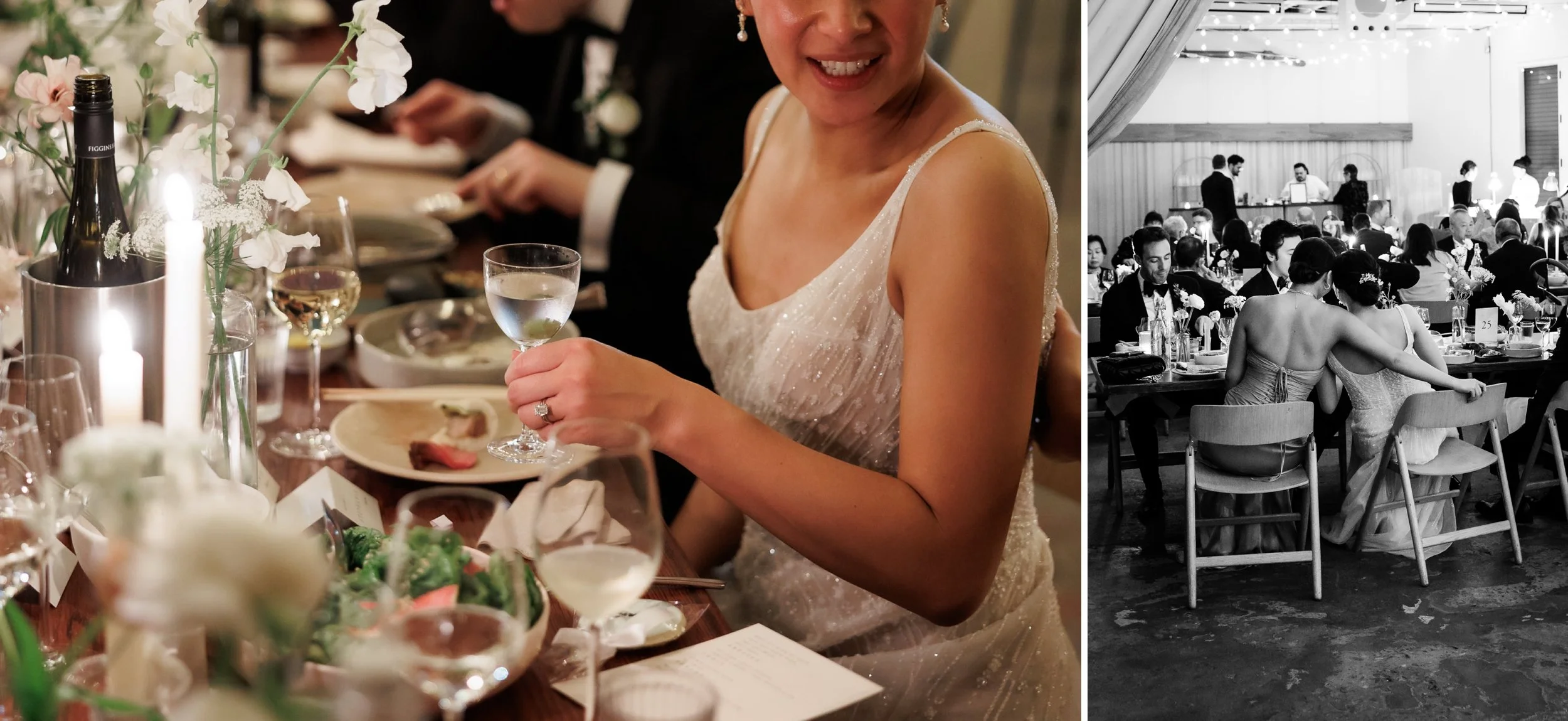 Details of a meal at a wedding at Rule of Thirds
