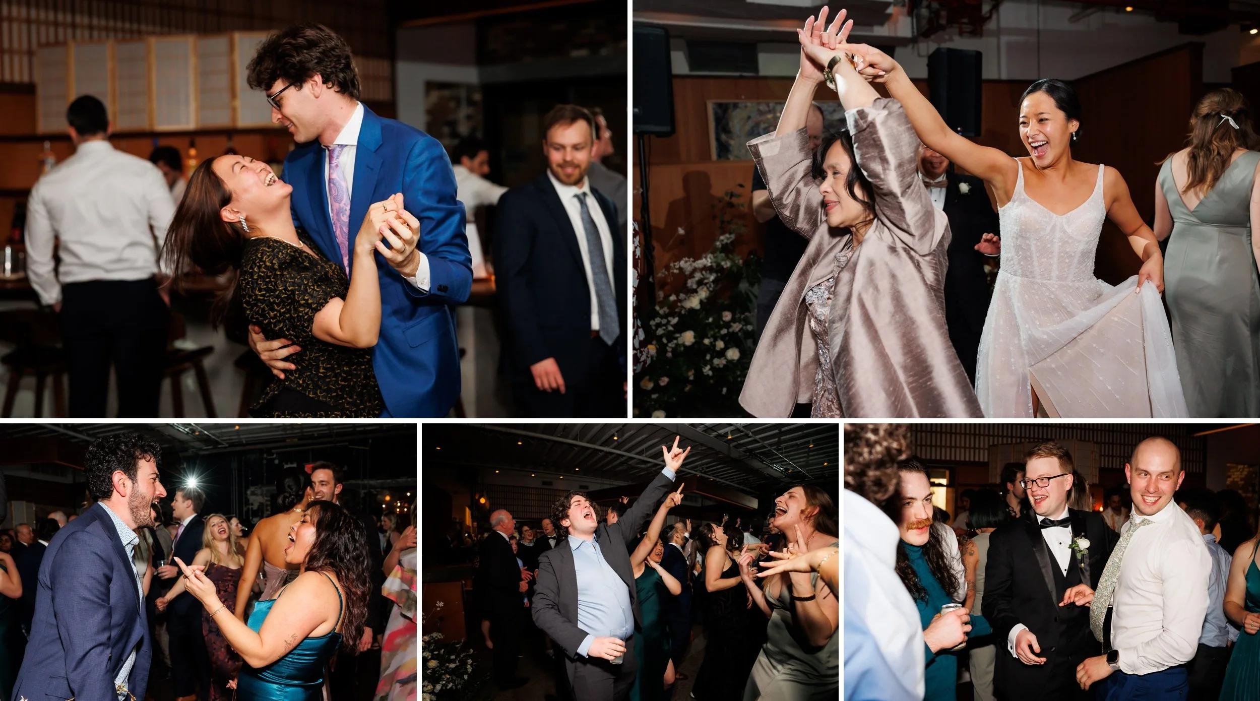 Guests dancing at wedding at Rule of Thirds