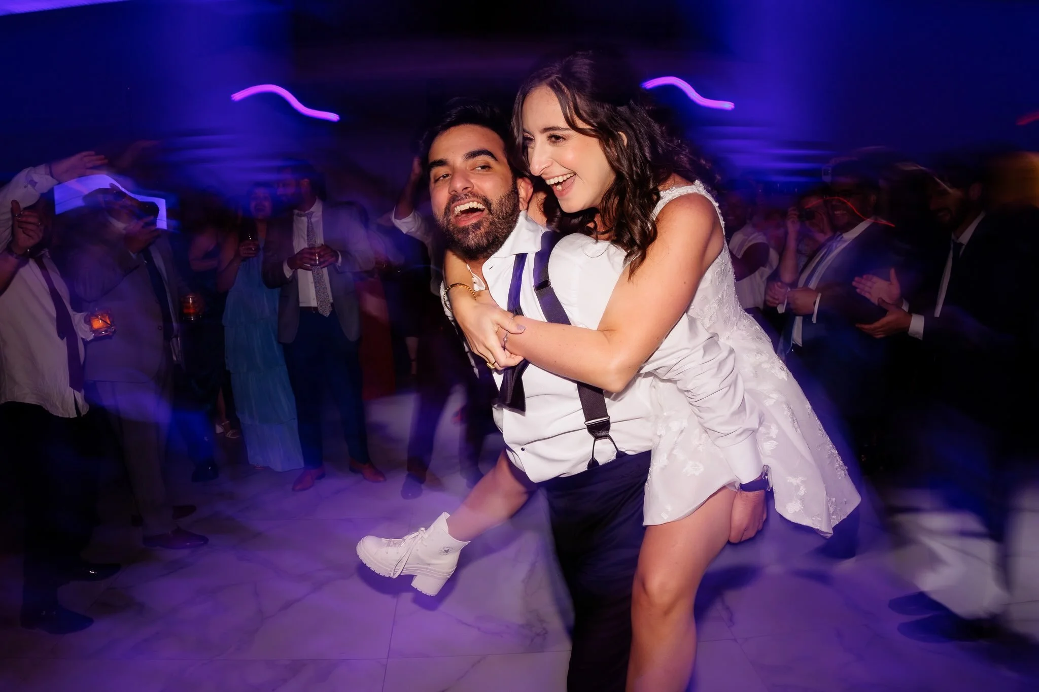 The essence of Julianne and Zayne&rsquo;s wedding weekend. 🪩 ✨ More to come from this one soon, but couldn&rsquo;t help but share this moment of pure joy and delight. 
.
.
Venue: @florentinegardensnj 
Planning: @tumhihoevents 
HMUA: @bridesquadllc 

