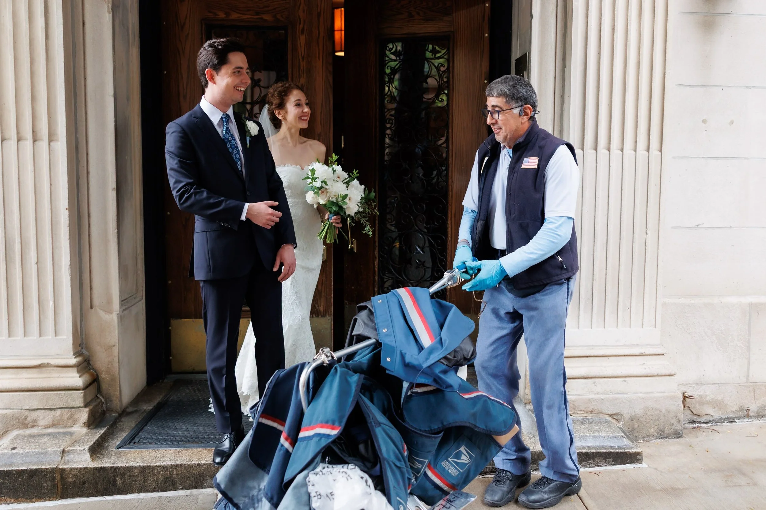 Get ready at home, spend your wedding day with your neighbors (and postman)! Jennifer and Sergey keeping things simple and sweet before heading to @frankiesspuntino for their summer wedding. 

#brooklynweddingphotographer #brooklynwedding #antibride 