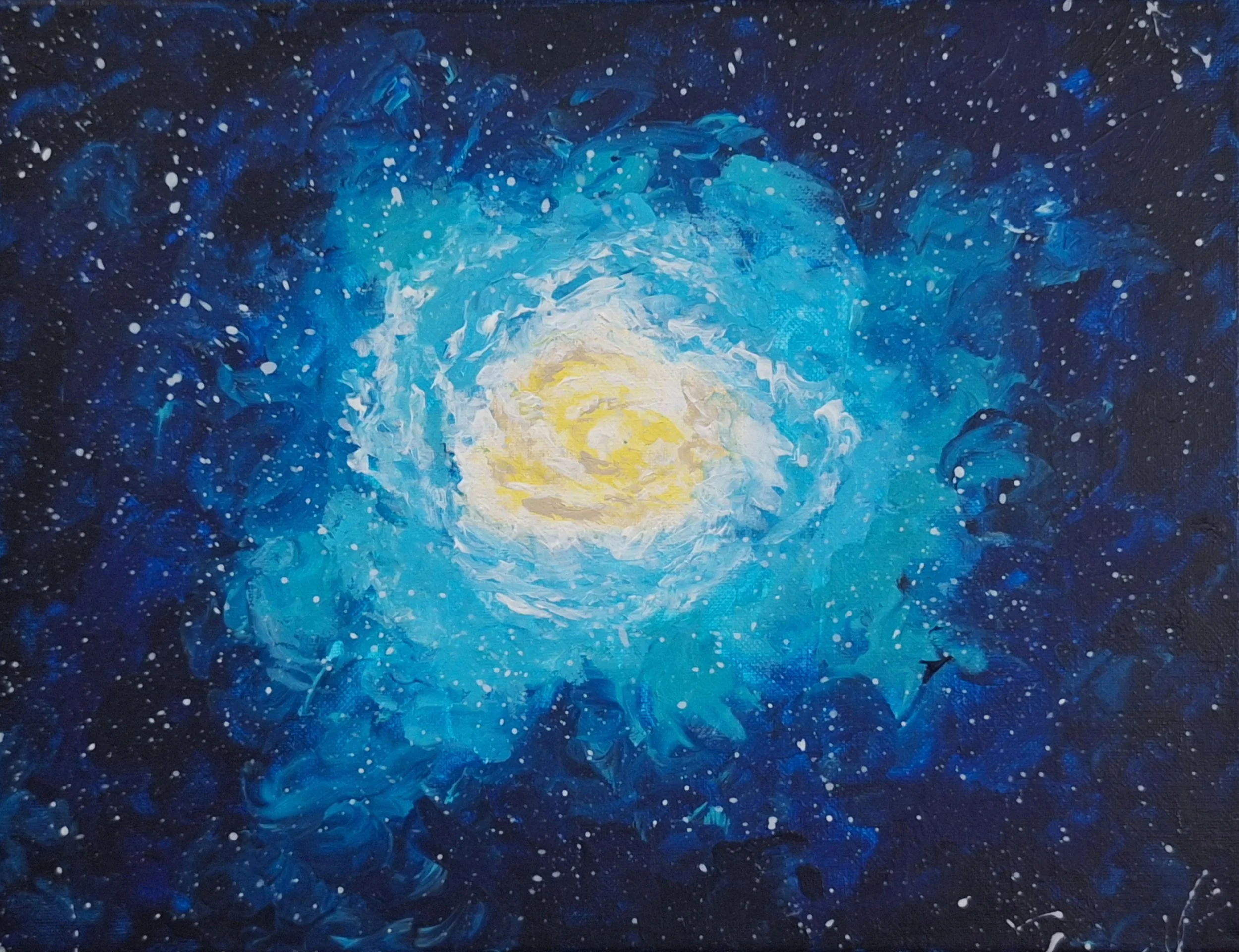 My painting Golden Otherworld, 2025