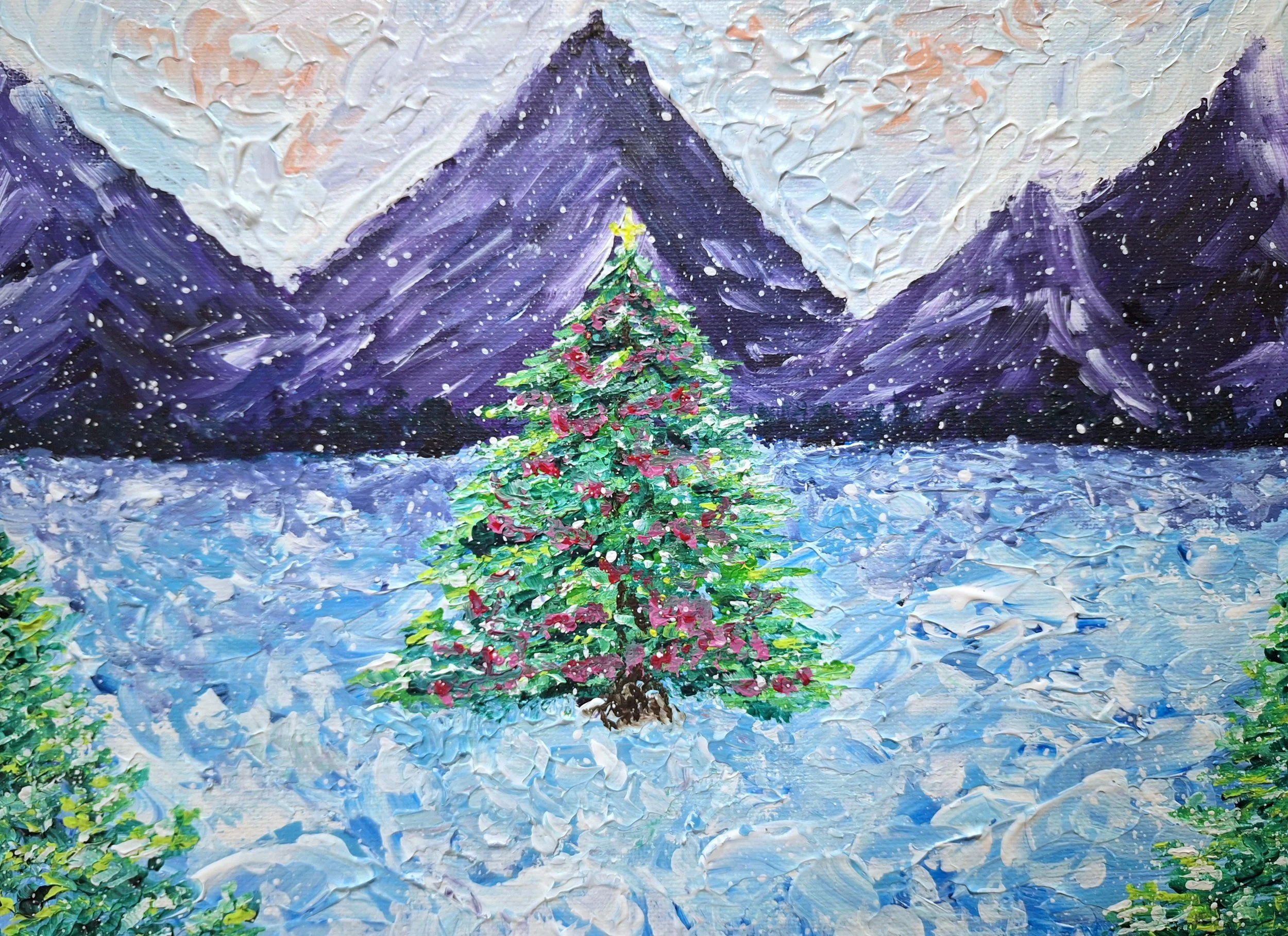 My painting Merry Wintertide, 2025