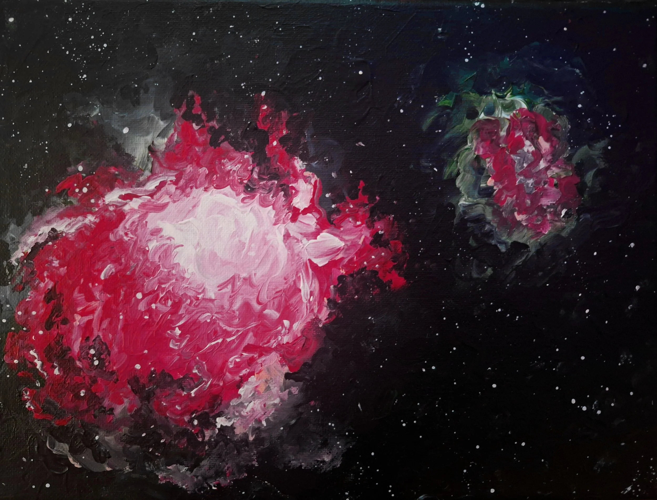 My painting Crimson Eternity, 2025