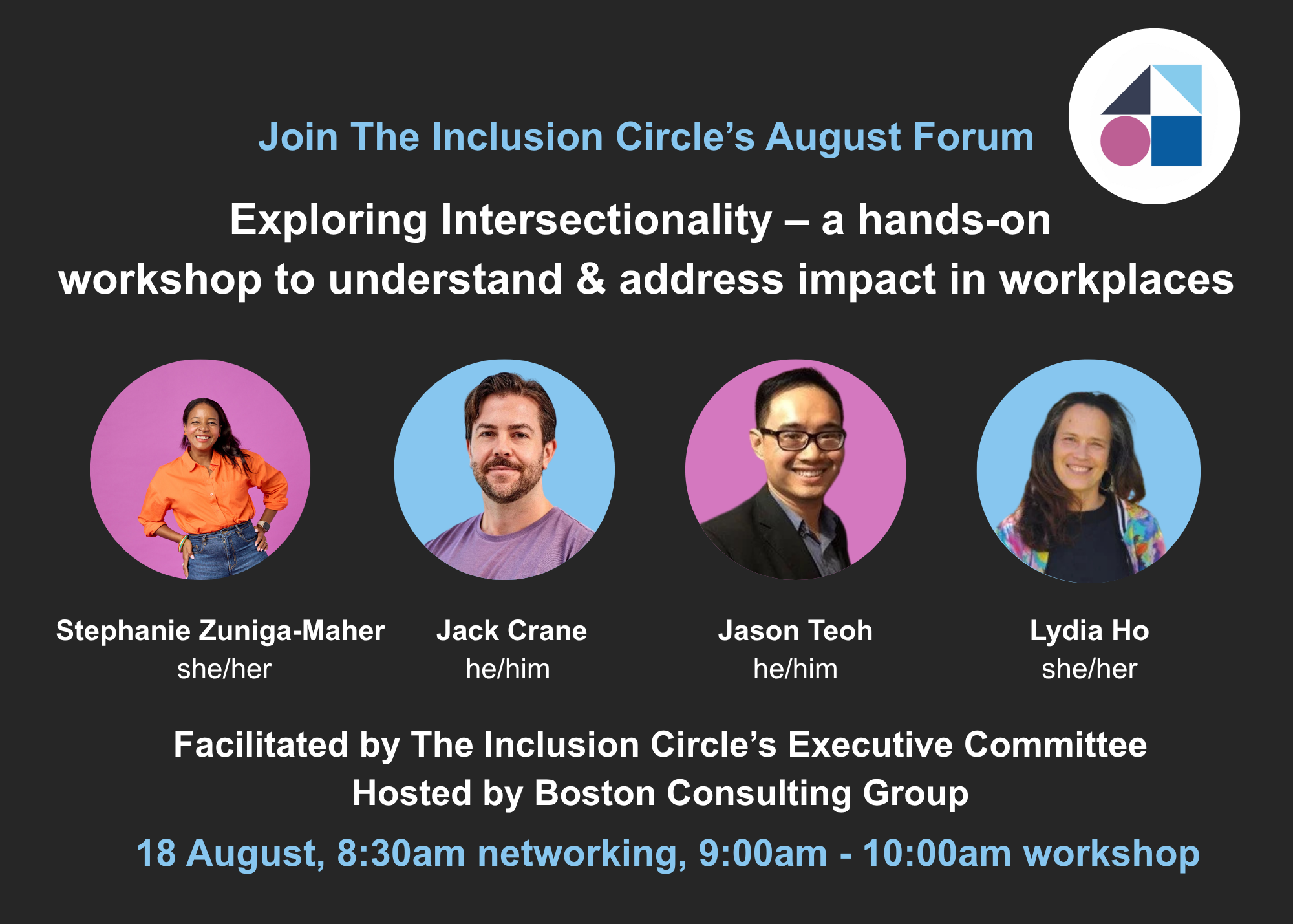 Forum: Exploring Intersectionality: A hands-on workshop to understand and address impact in workplaces