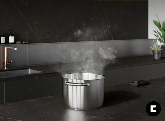 Cosentino Sintered stone - heat resistance - hot pot on countertop