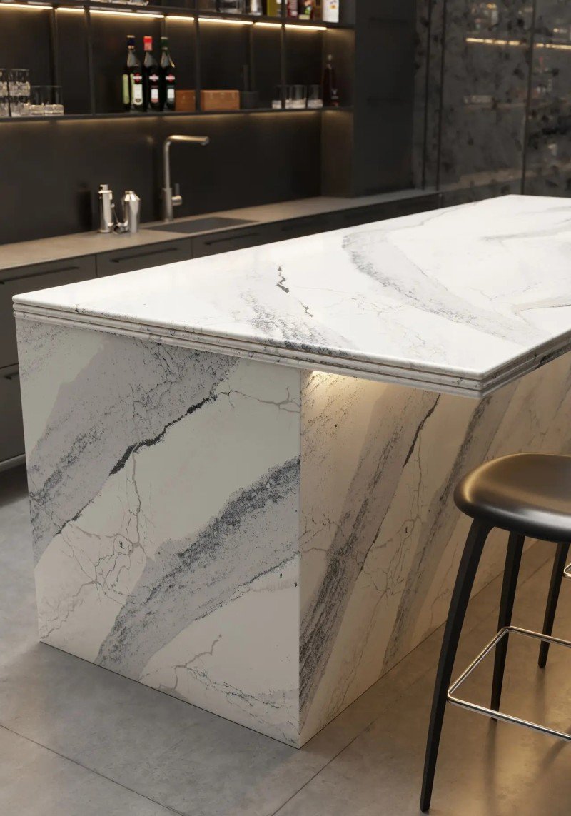 Cambria Inverness Windsor Steel Satin Ridge quartz