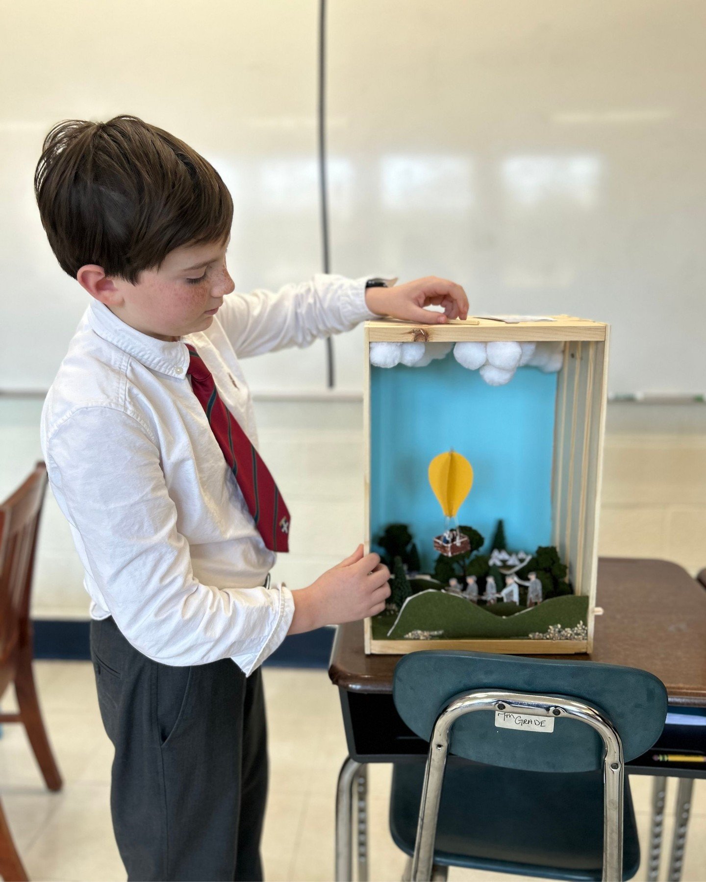 The school&rsquo;s curriculum sparks students&rsquo; love for history and literature. Here, I sat in on a presentation by Charlie about Civil War artillery, in this case -- a hot air balloon -- and a man named Thaddeus S. C. Lowe who led the Union Ar