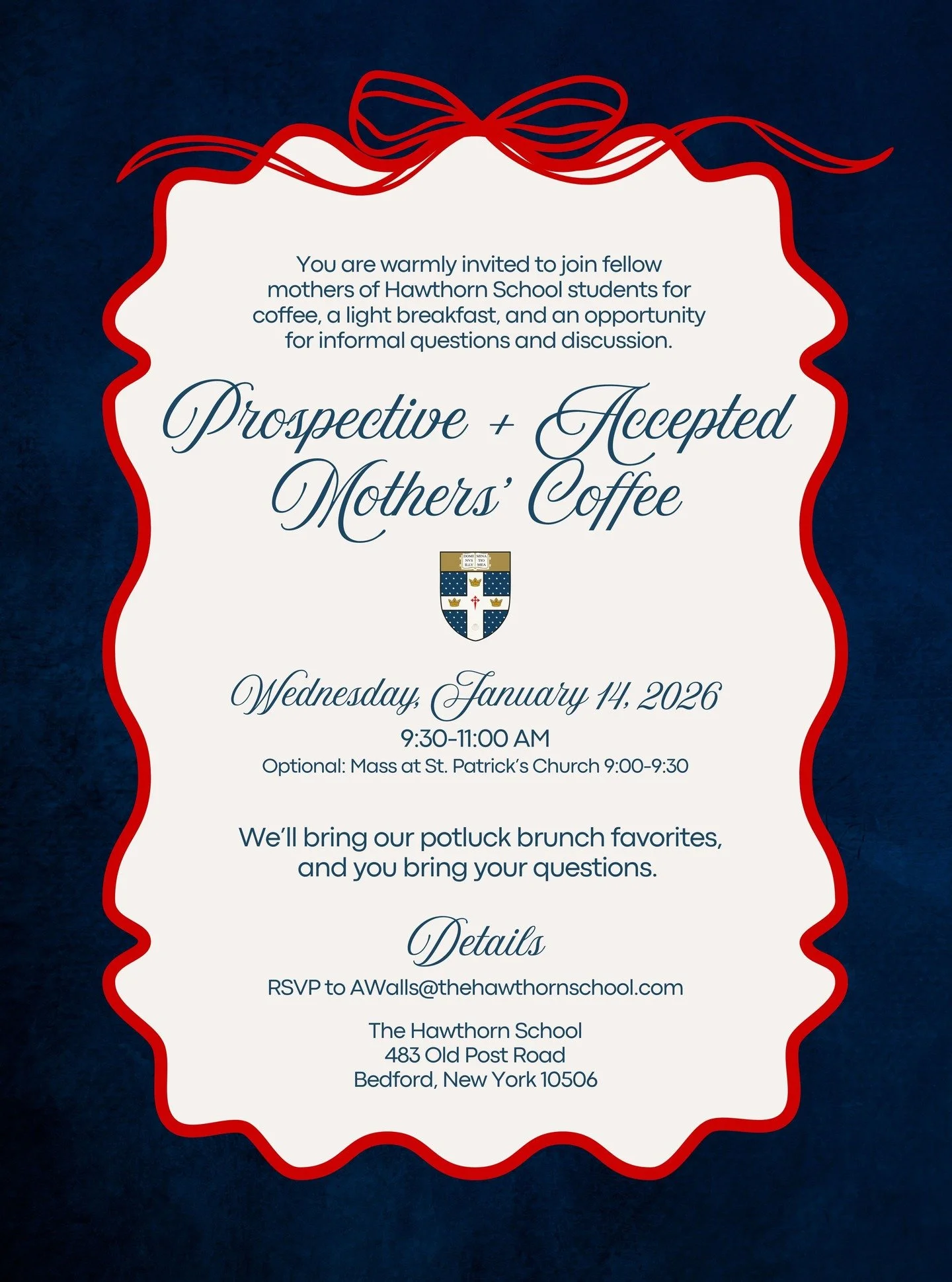 There's only one week left until our Priority Admissions deadline! Come ask all your questions to a handful of our current Moms over coffee -- they'll bring the coffee cake and quiche, their honest answers, and all the tips and tricks for starting at