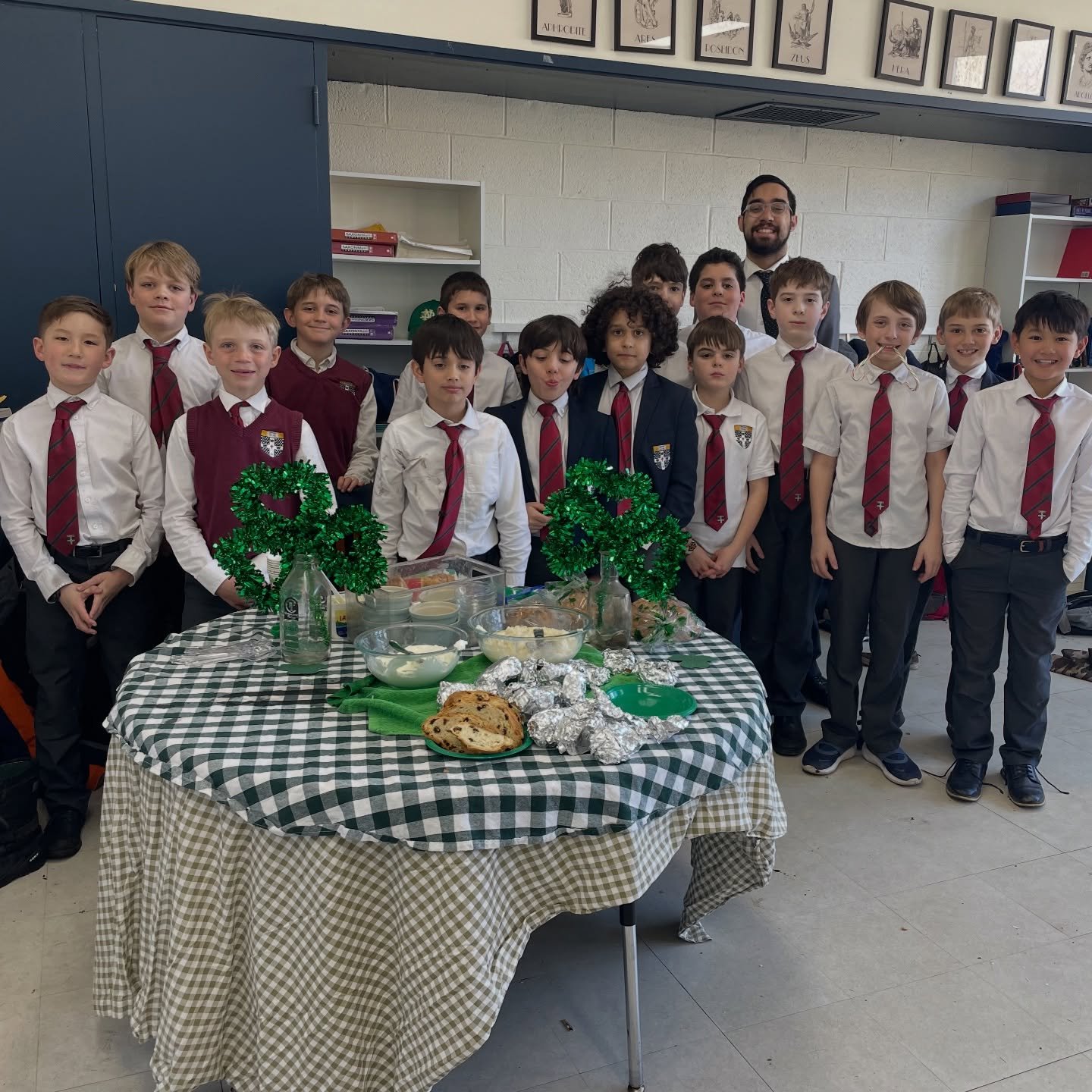 TBT! Last week our classes enjoyed Saint Patrick&rsquo;s Day feasts &mdash; many thanks to the Class Parents who spearheaded the celebrations! 💚
