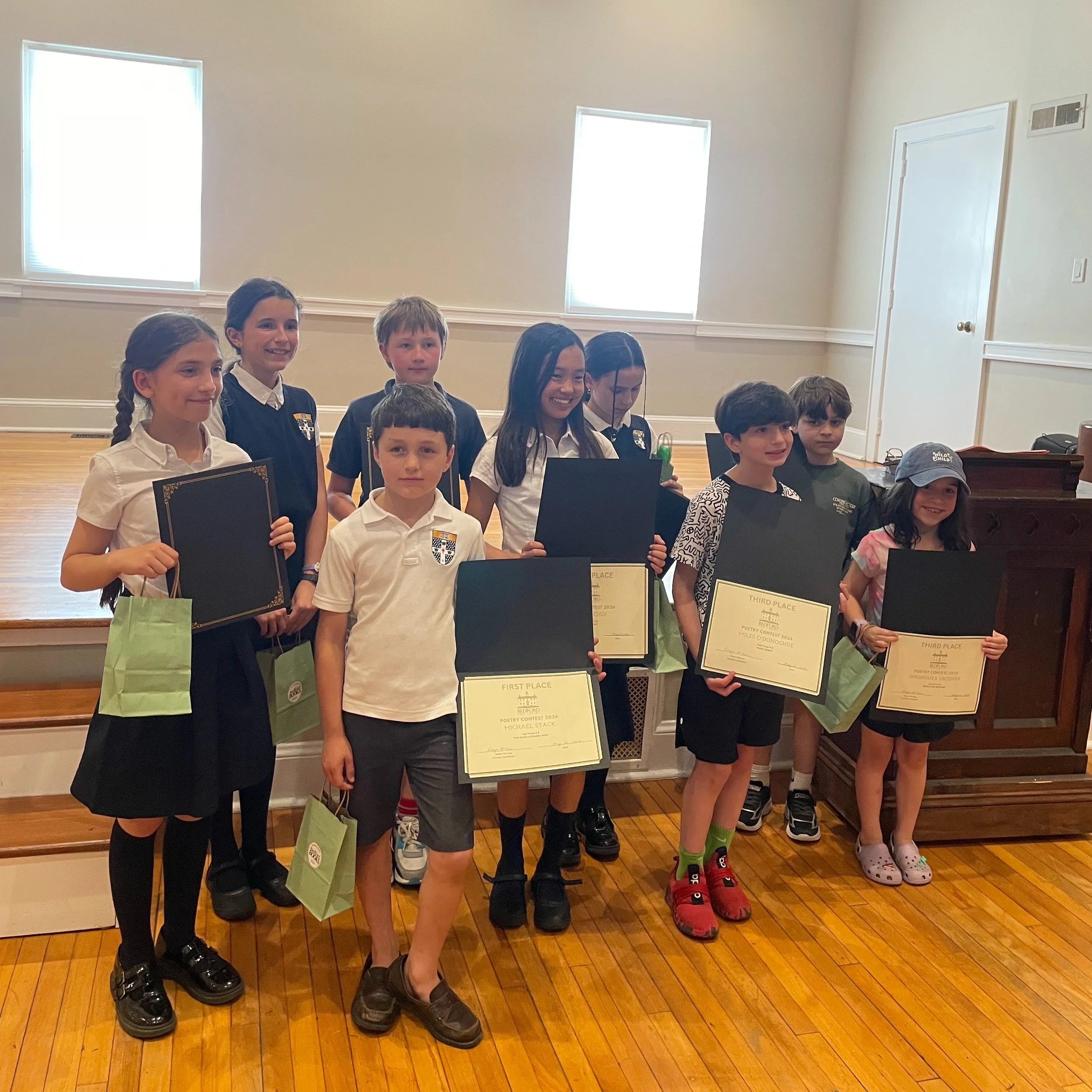 Many Hawthorn students participated in this year&rsquo;s Bedford Library Poetry Contest! In the Age 6-8 category, our very own Michael was awarded 1st Place for his poem, while Oona won 2nd Place in the Age 9-11 category. Finally, in the Age 12-13 ca