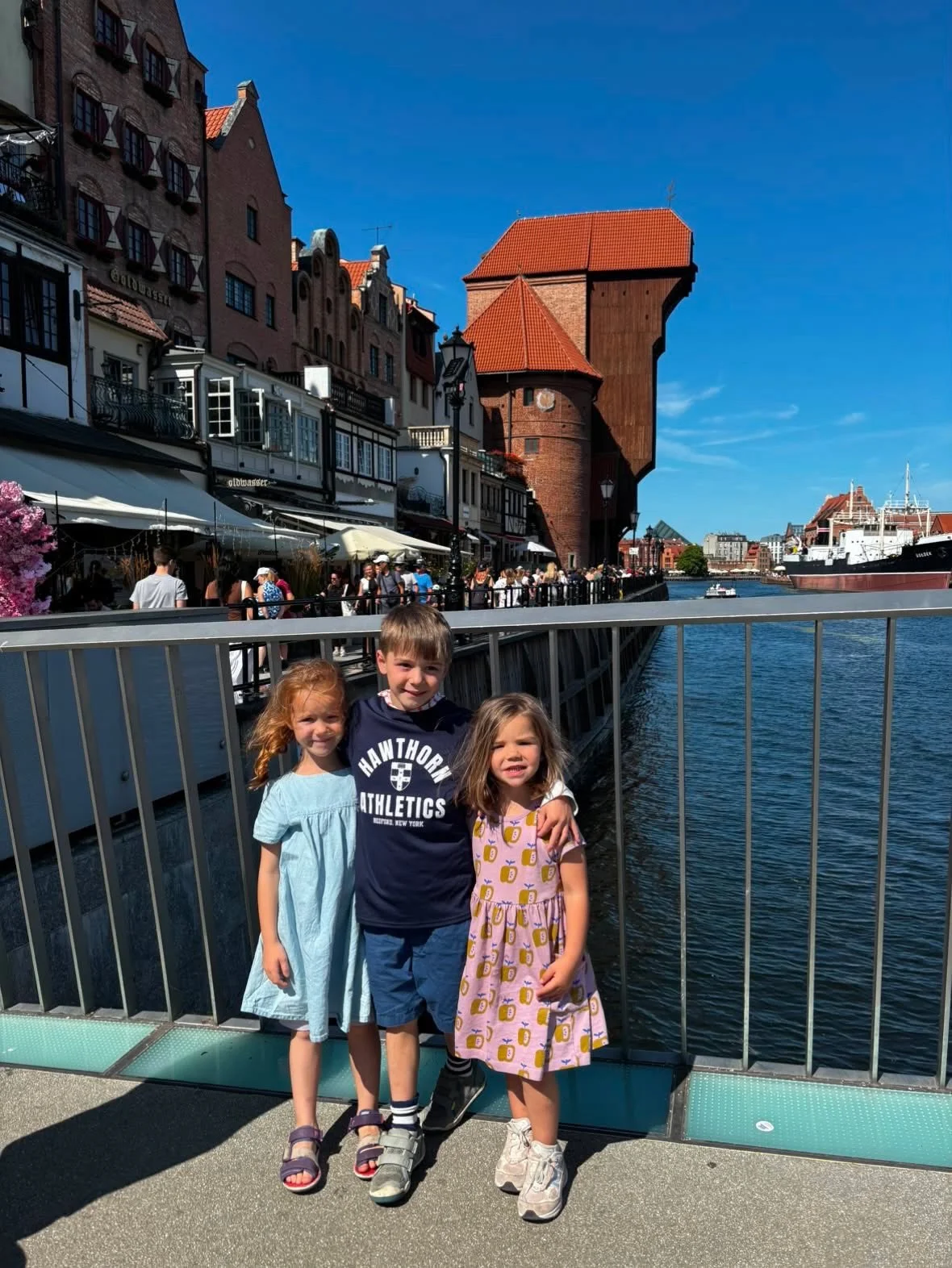 Postcard from Gdansk, Poland! 

The Edelsoms visited Old Town, saw the famous Gdansk shipyards where the solidarity movement took place which helped to end communism, visited Our Lady of Gietrzwałd which is the only Vatican-approved Marian apparition