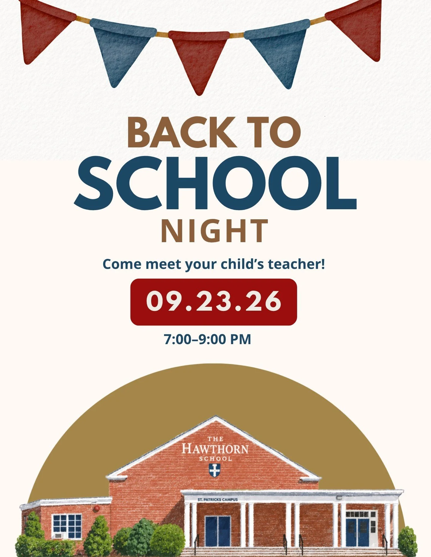 Back to School Night is almost here! Join us on Tuesday, September 23rd from 7:00&ndash;9:00 PM to hear from Hawthorn's leadership, visit your child's classroom for faculty presentations, and connect with fellow Hawthorn parents over wine and hors d'