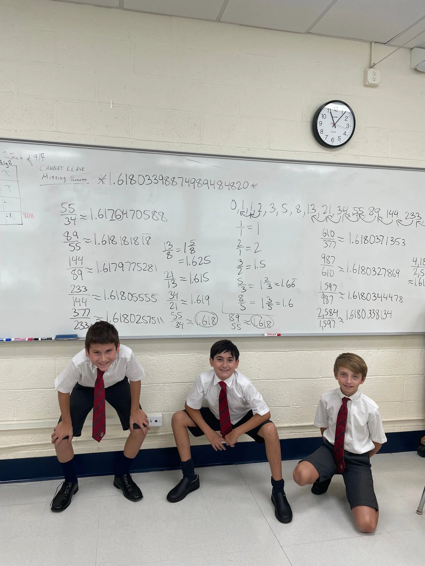 There is real joy in discovery. This week our 6th grade boys explored the Fibonacci Sequence and uncovered the Golden Ratio, the same pattern found in classic art, architecture, and throughout the natural world. A reminder that math is not just numbe
