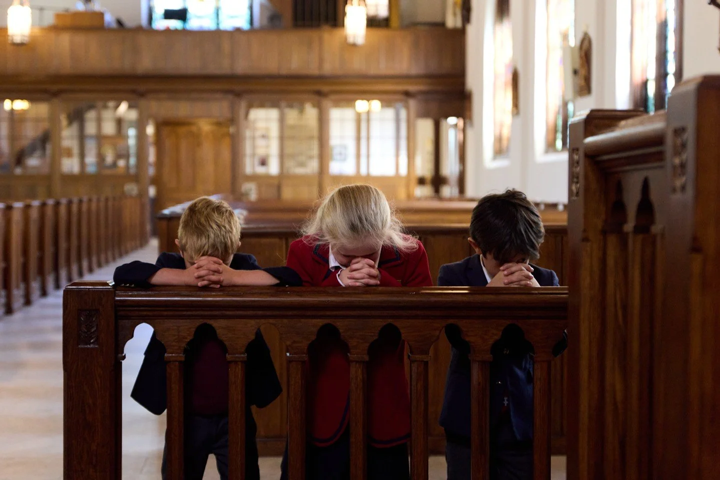 A quiet moment of prayer for our families, our school, and our nation 🤍