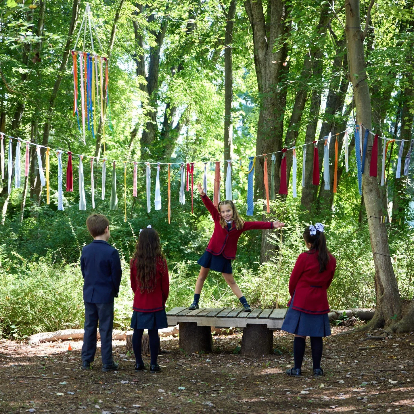 Room to explore, create, and wonder&hellip;. and perform!
Our outdoor spaces give students the freedom to move, imagine, create, and experience the world around them. 

Sometimes a shipping pallet gets a second life as a stage, sometimes we get a sec