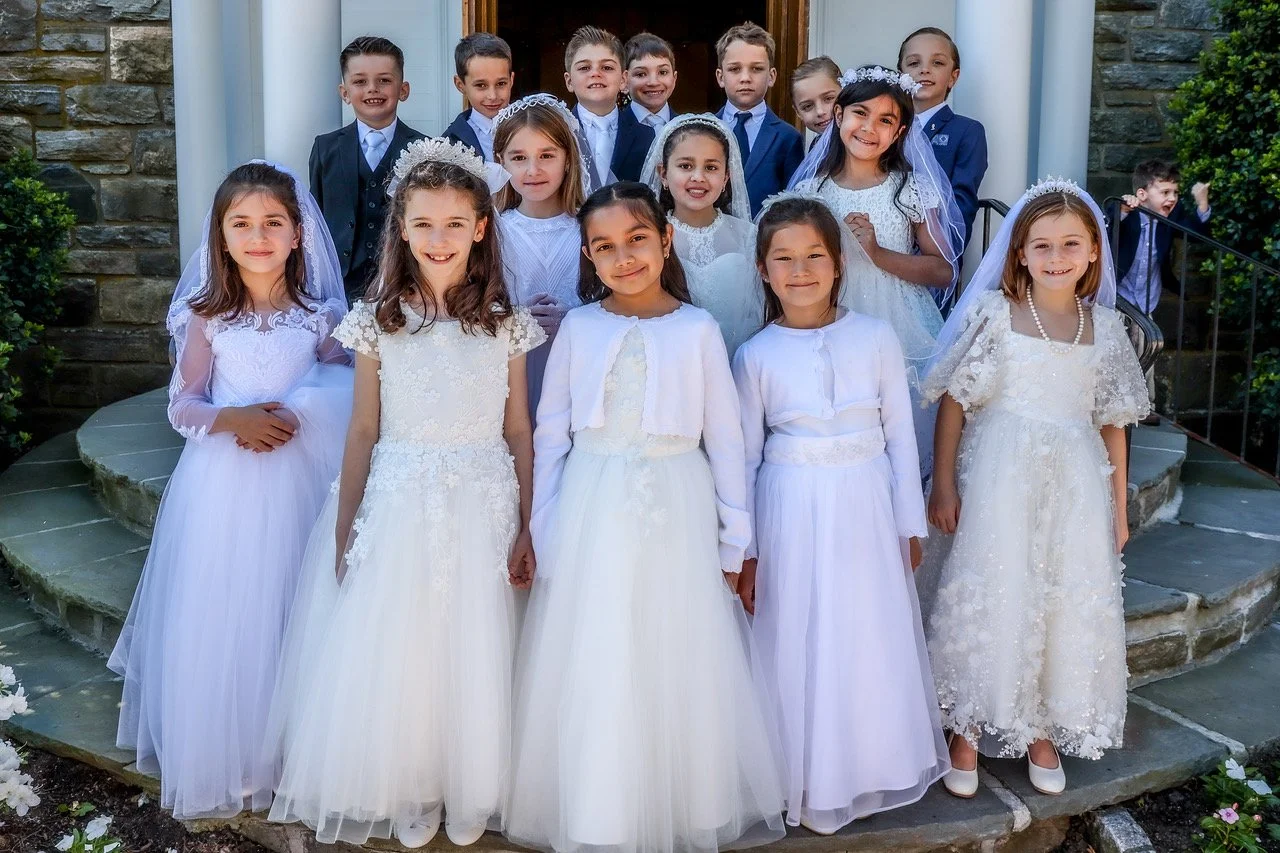 commutant boys and girls outside church.jpeg