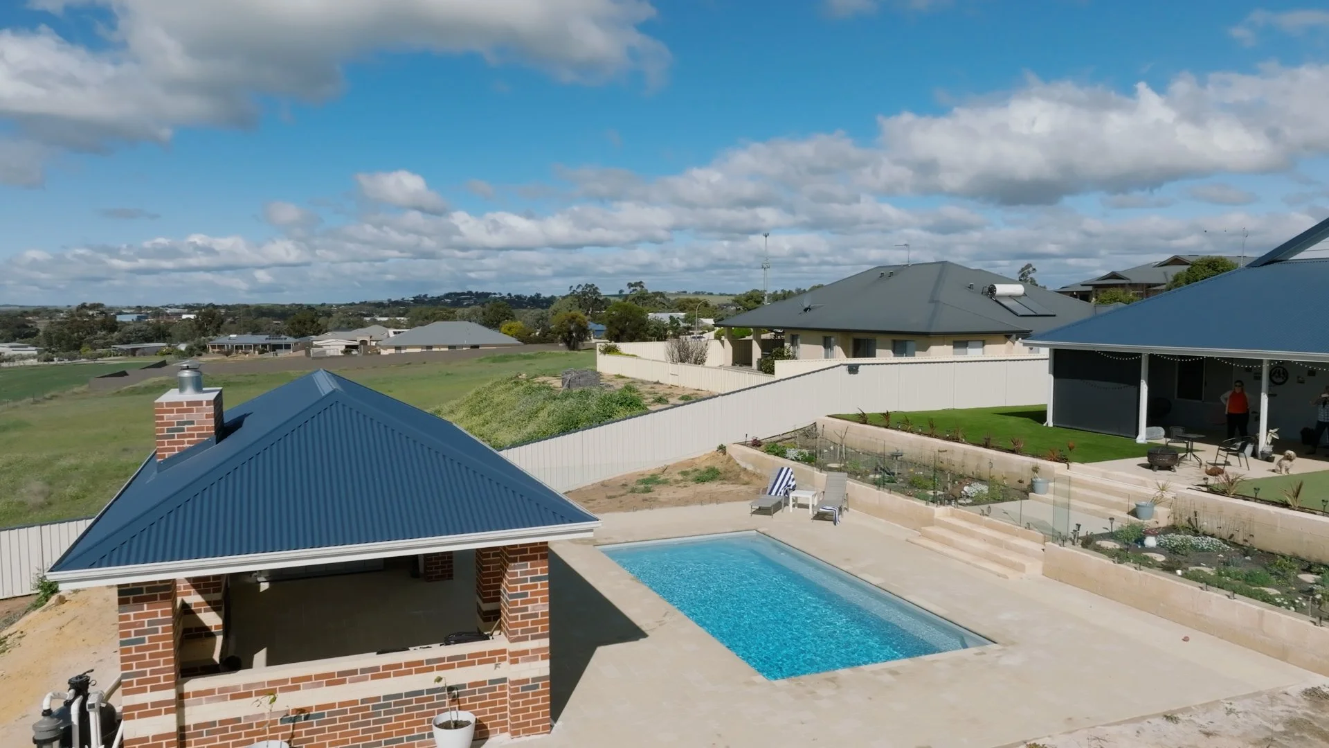 Countrywide Pools award-winning fibreglass pool installation at a Northam property
