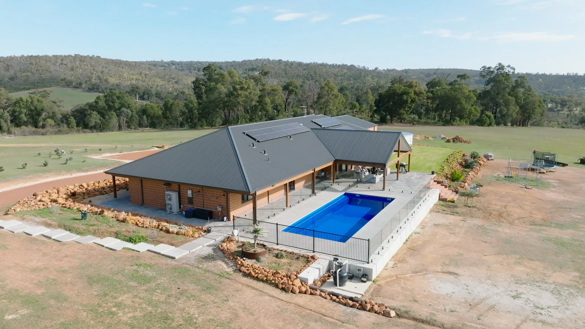 Countrywide Pools take care of all of the plumbing works for a fibreglass pool installation