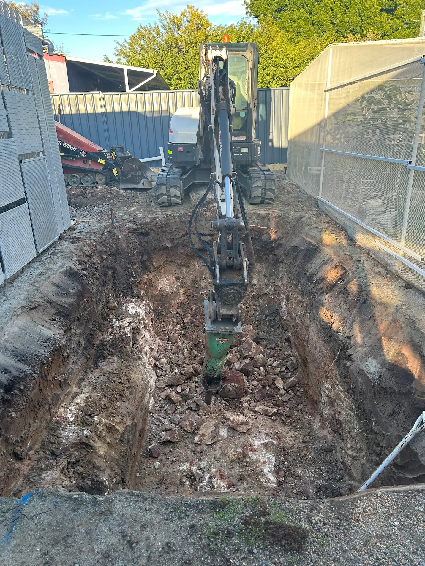 Countrywide Pools team installing a fibreglass pool in Northam