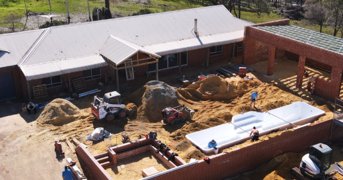 Before shot of a Lap Pool installation in Bindoon WA