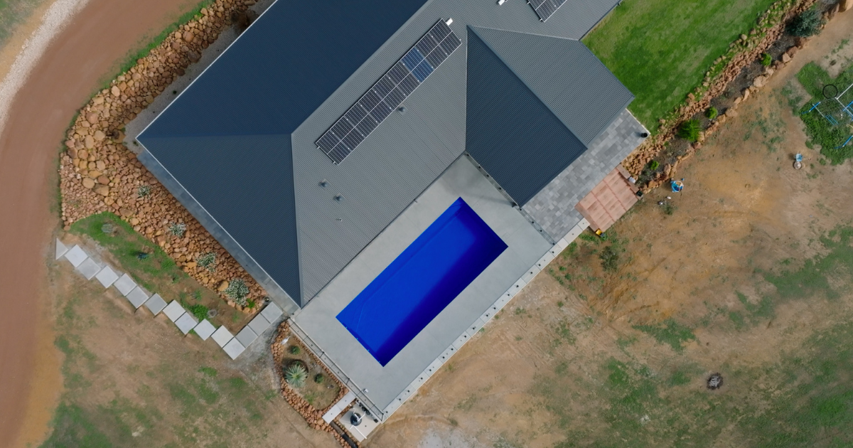 After shot of a Pool installation in Gidgegannup WA