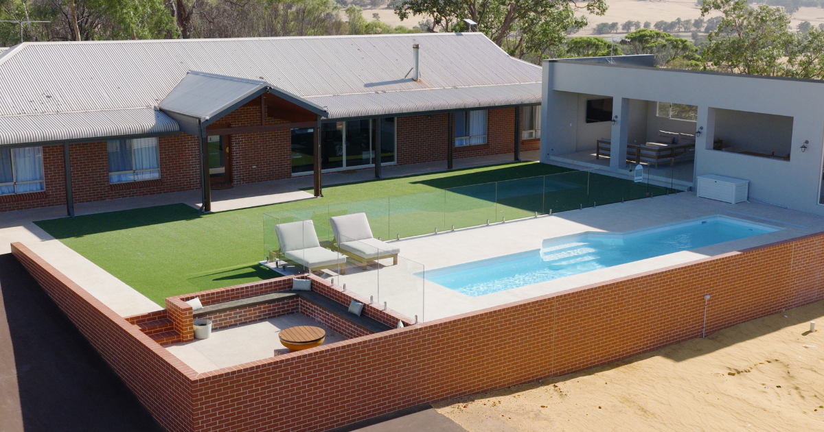 After shot of a Lap Pool installation in Bindoon WA