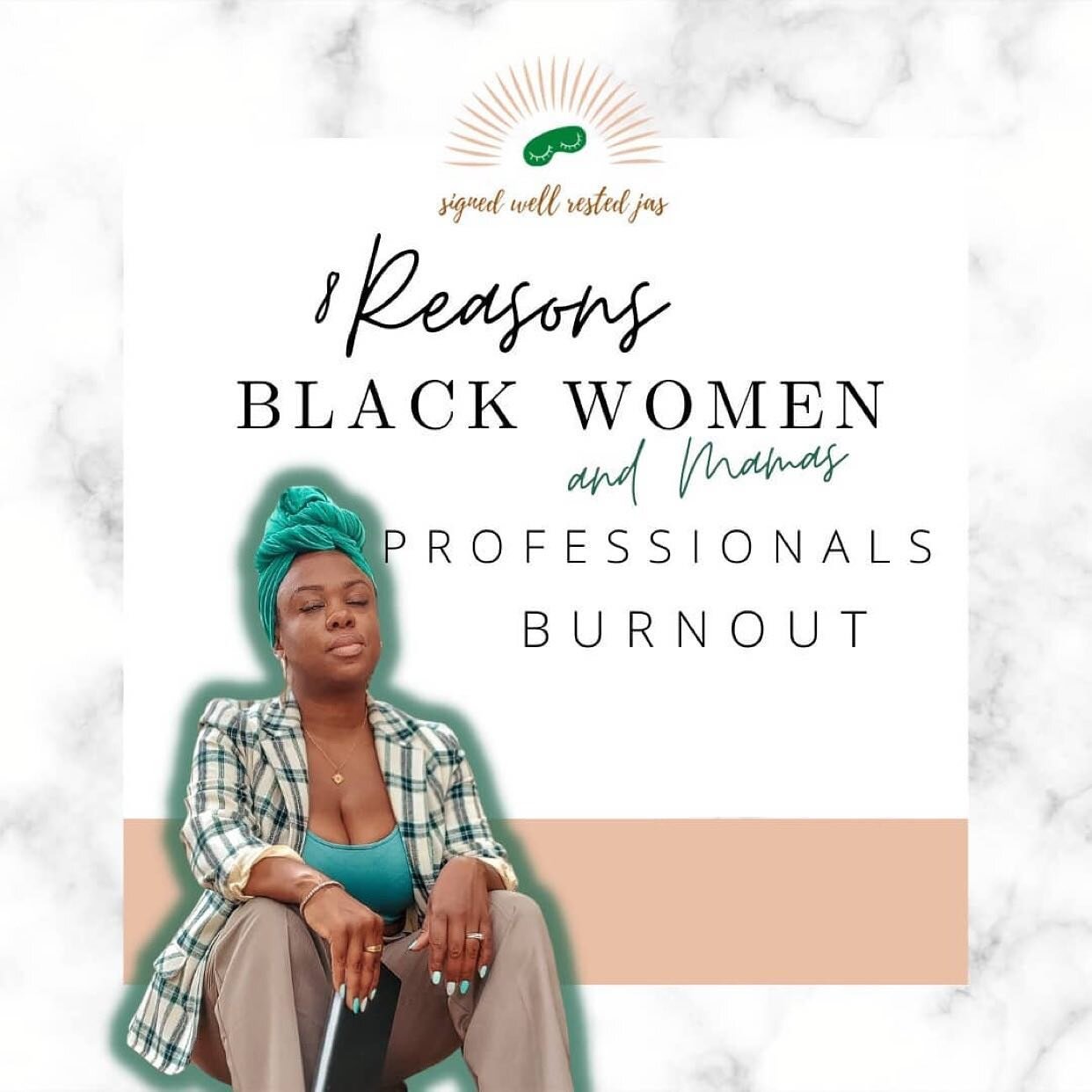 Tis the season to rest + realign + readjust. Thank you @signedwellrestedjas for the Monday morning gems! 💎
&bull;
When I took my FMLA leave for MENTAL HEALTH... I had no idea the science behind burnout...add to the mix race/racism and a dash of Moth