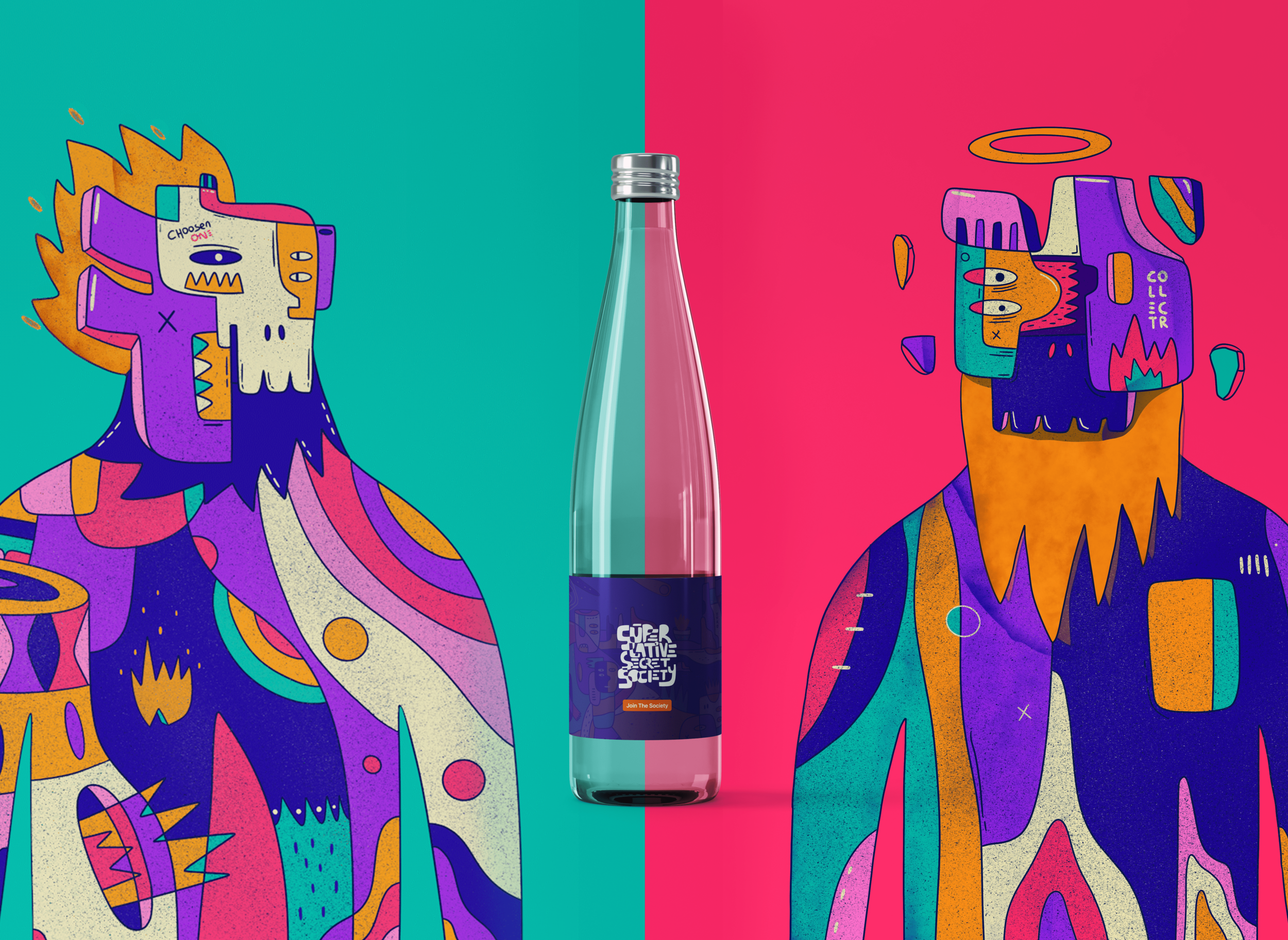 The Chosen & The Watcher Premium Water Mock Up | Design Concept by GLAΞDRX 