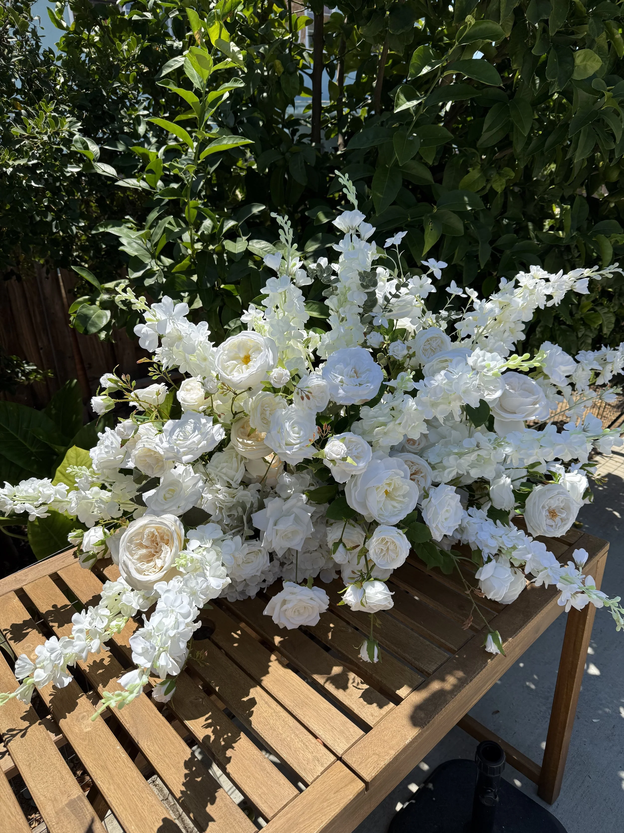 White Ground Flower Arrangements - $60 each (2 available)