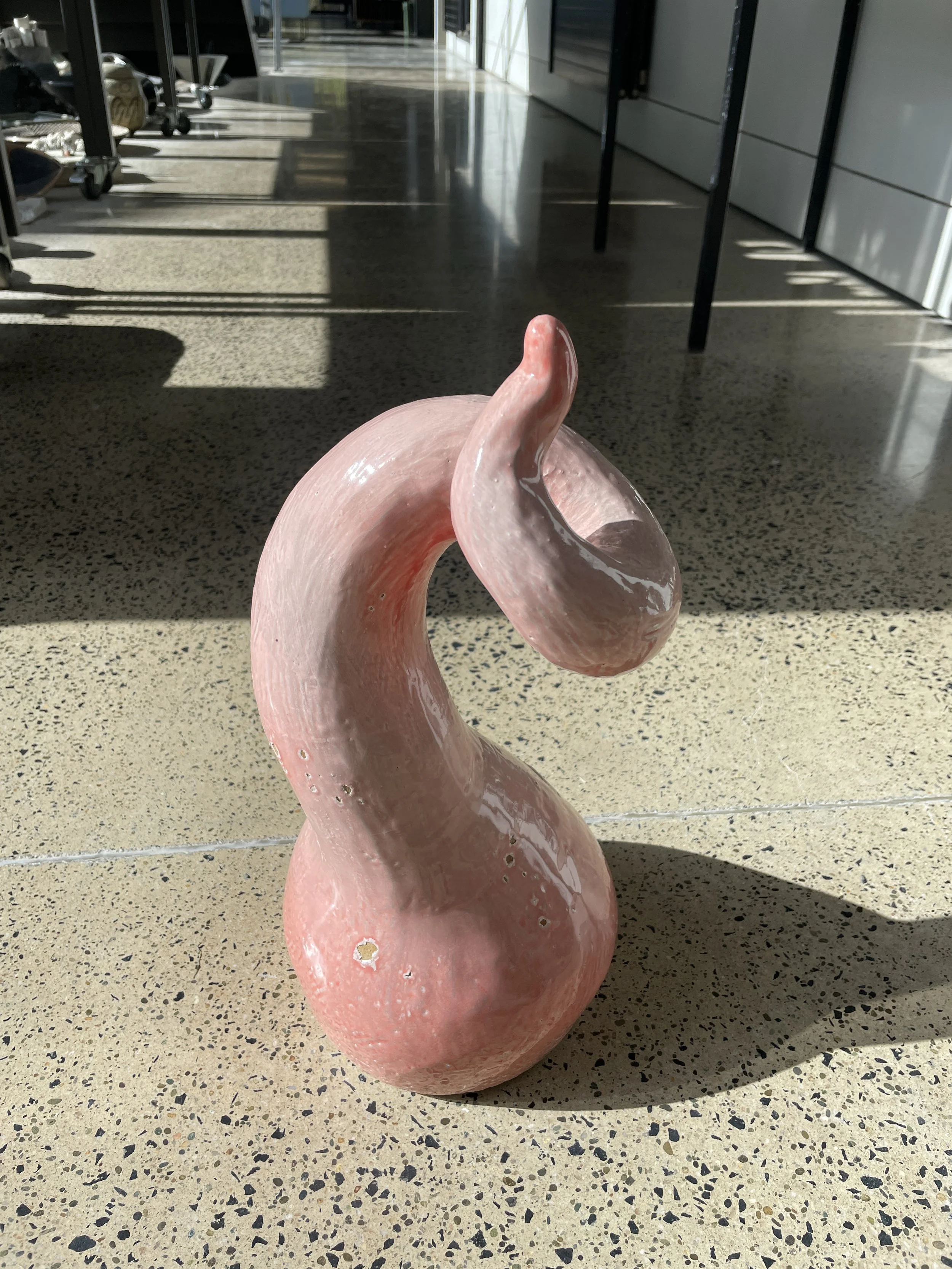 "Stay good under pressure for years and years and years and years", 2026. 43cm x 20cm x 19cm. Hutch Gallery, April 2026.