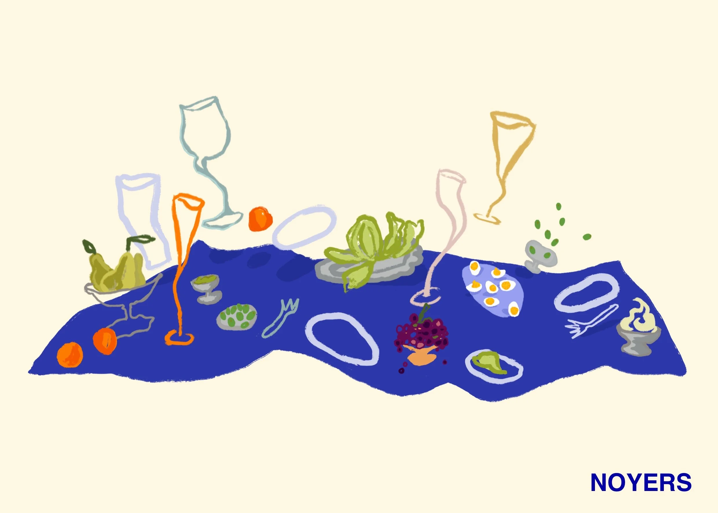 Postcard design for @noyersvintage 💙