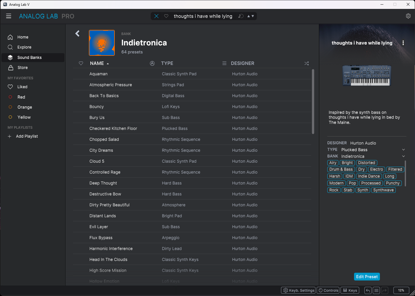 Indietronica For Jup-8000 V 64 presets for Arturia Analog Lab taking inspiration from artists like The Naked and Famous, Walk The Moon and The Maine