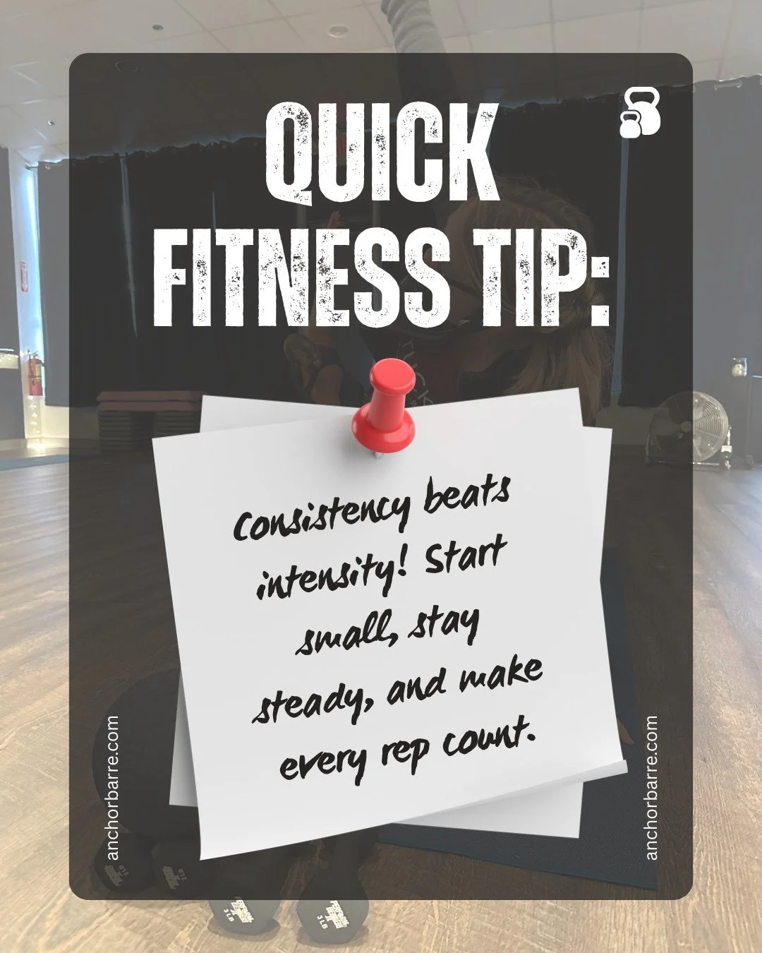 💡 Tuesday Fitness Tip 💡

Consistency beats intensity. 🔑

It&rsquo;s not about crushing every workout or being perfect &mdash; it&rsquo;s about showing up, even when it&rsquo;s 20 minutes or just a few reps.

Celebrate the small wins: a stronger li