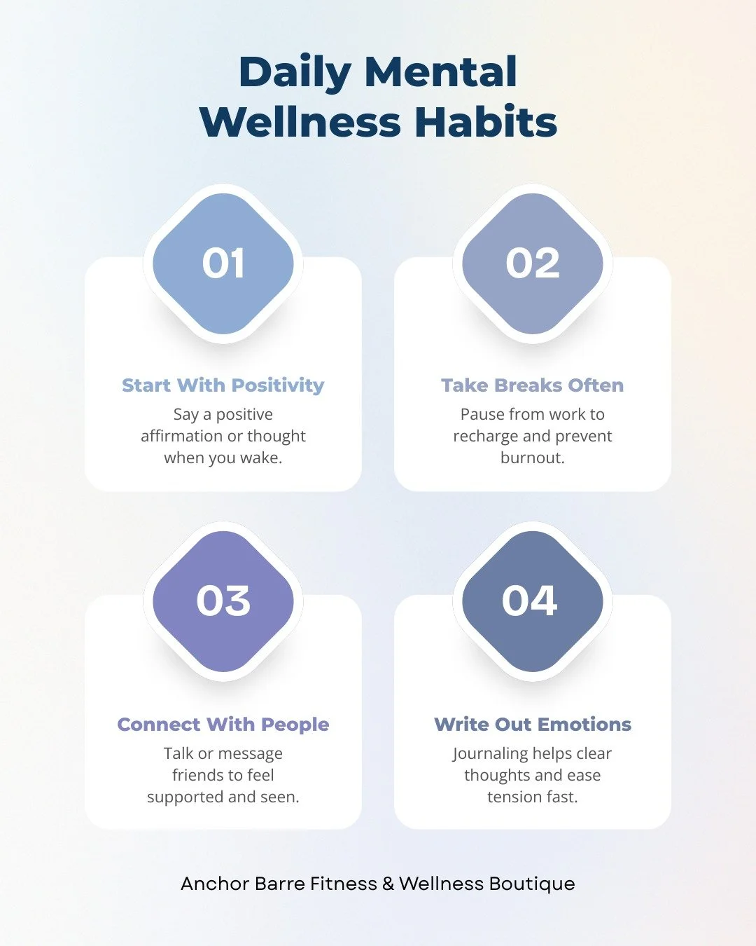 🌿 Wellness Wednesday 🌿

Take a deep breath. Check in with your body. Ask yourself: What do I need today?

Maybe it&rsquo;s a stretch at the barre.
Maybe it&rsquo;s a walk in the sun.
Maybe it&rsquo;s 10 minutes of quiet with your thoughts.
Maybe it