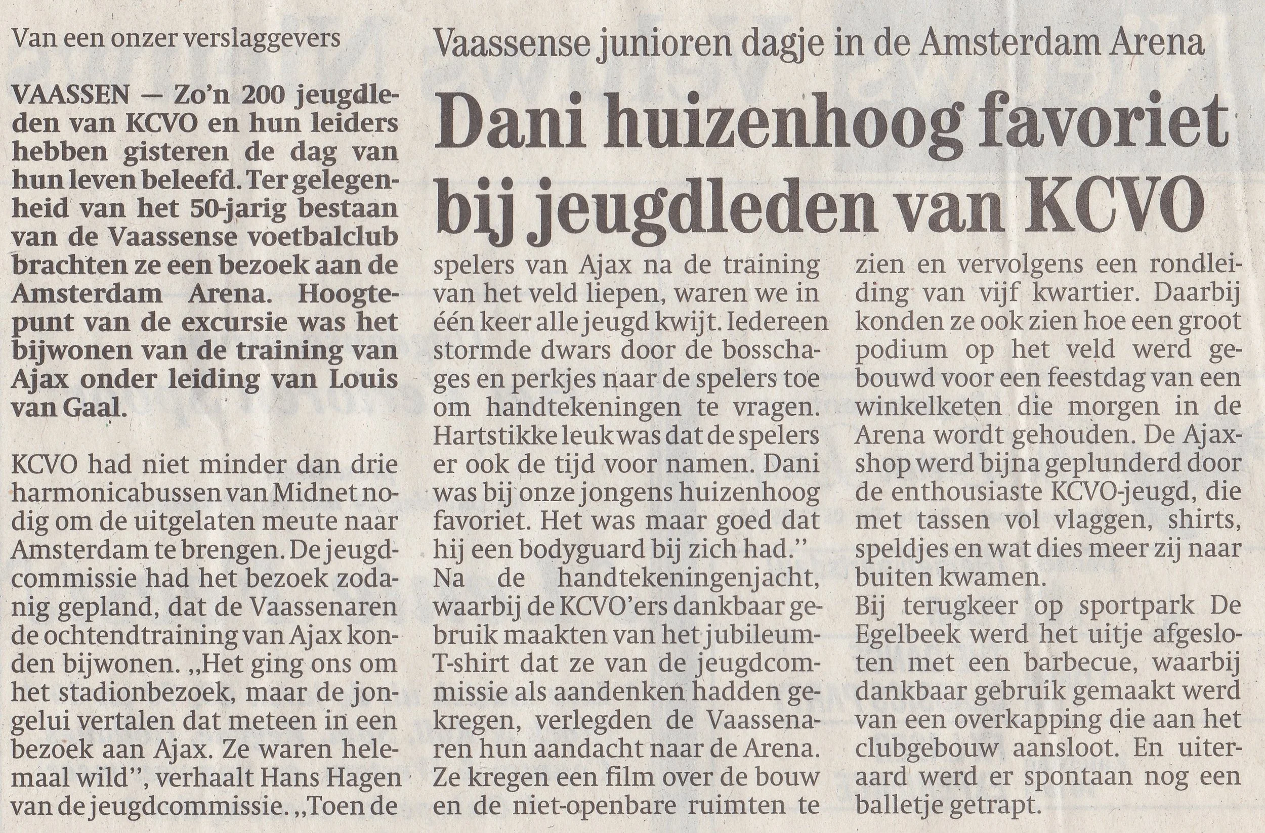 Jeugddag Amsterdam Arena; 7 mei 1997