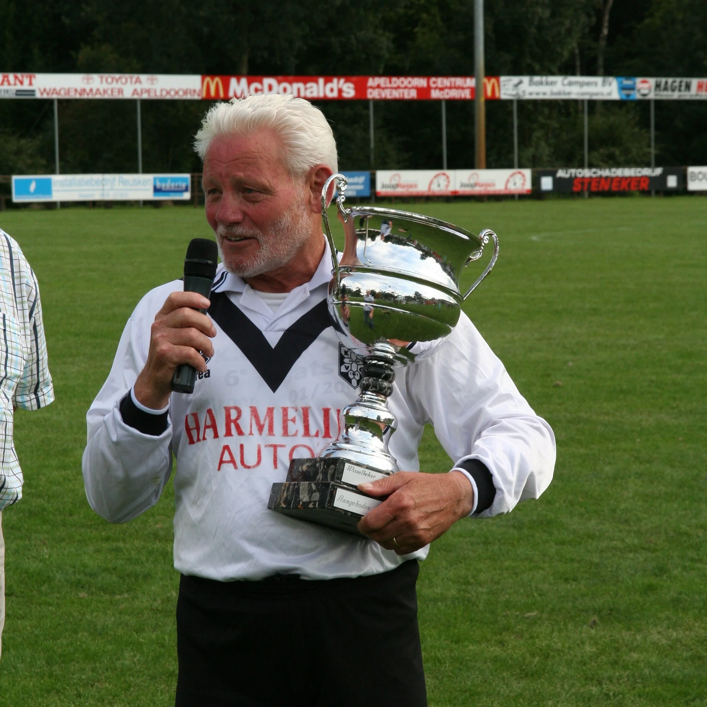 Harrie Oortwijn voetbalde tijdens het sportfestijn in 2018 voor de 50ste keer mee