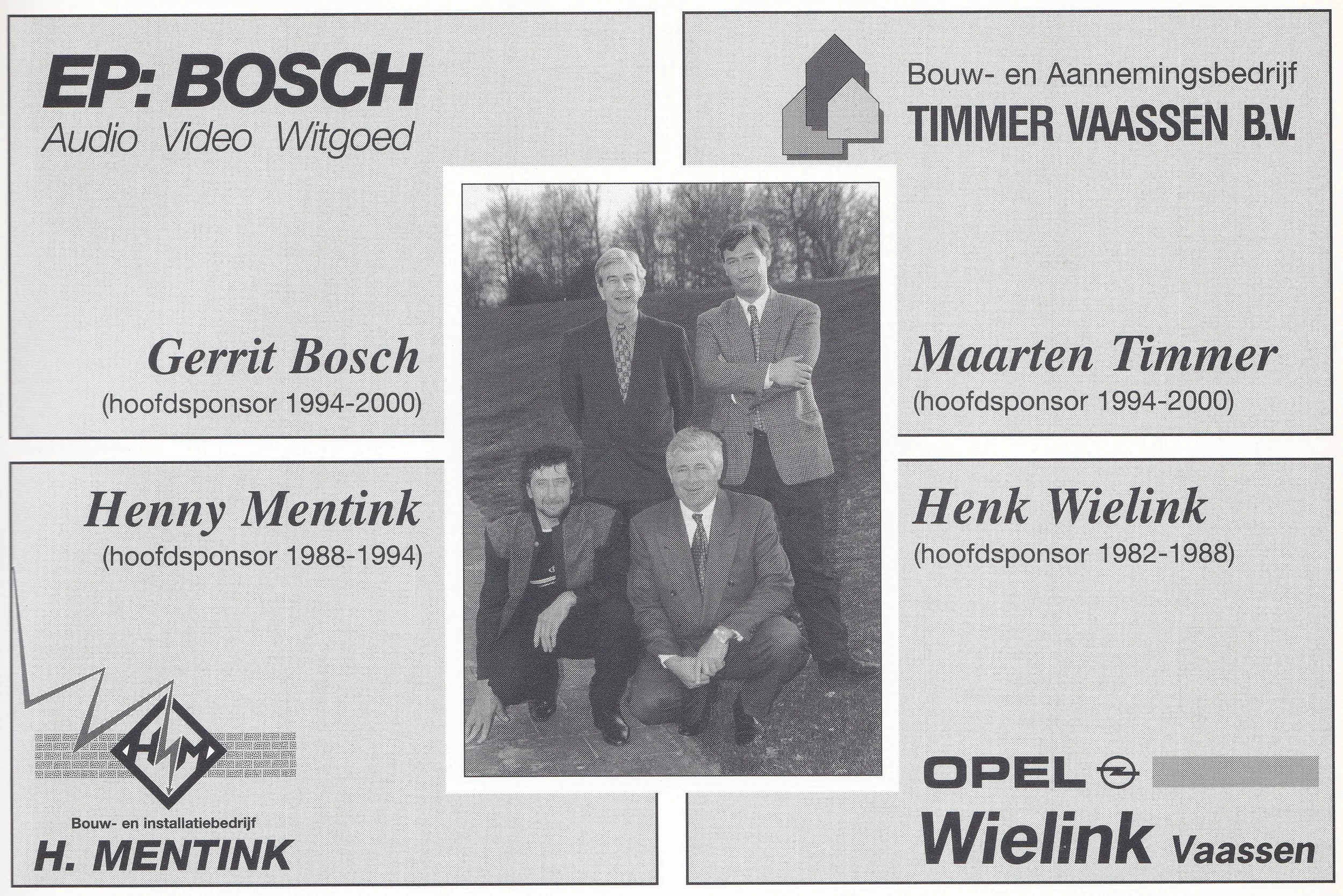 Hoofdsponsors van KCVO (1982-2000)