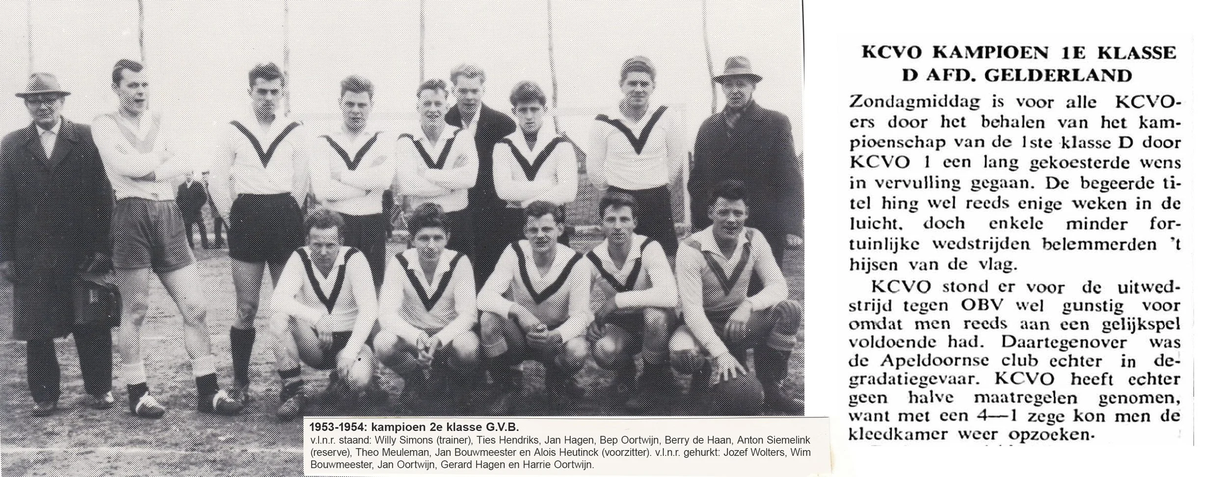 Kampioen 1ste klasse G.V.B., seizoen 1960-1961