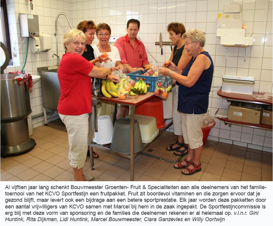 Bouwmeester fruitsponsor sportfestijn; augustus 2006