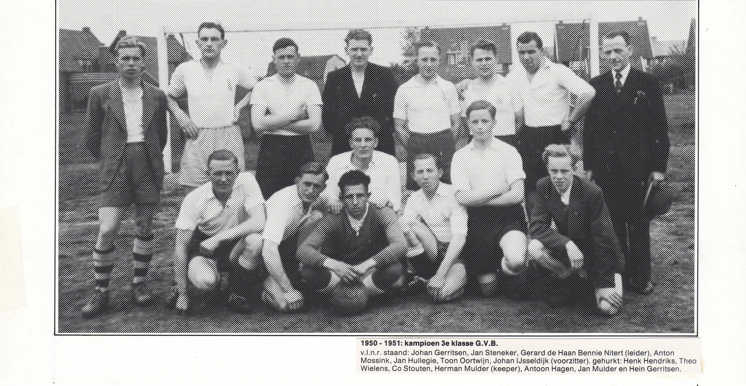Kampioen 3de klasse GVB; 1950-1951